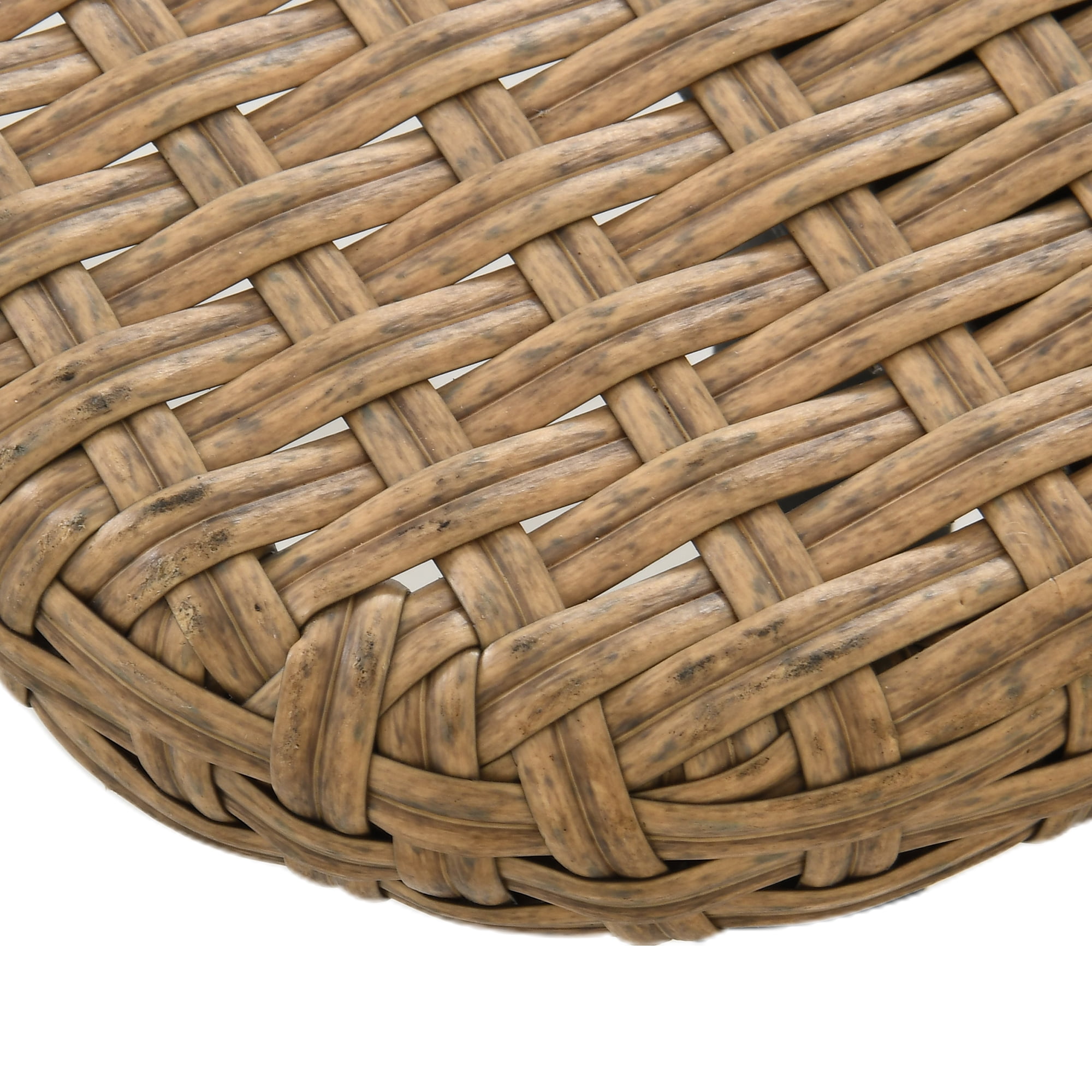 Dextrus 4 Pcs Patio Sofa set, Outdoor Boho Sectional Furniture L-Shaped Conversation Sofa set 5 Seats with Cushions and PE Rattan Side Coffee Table - Beige - Image 4