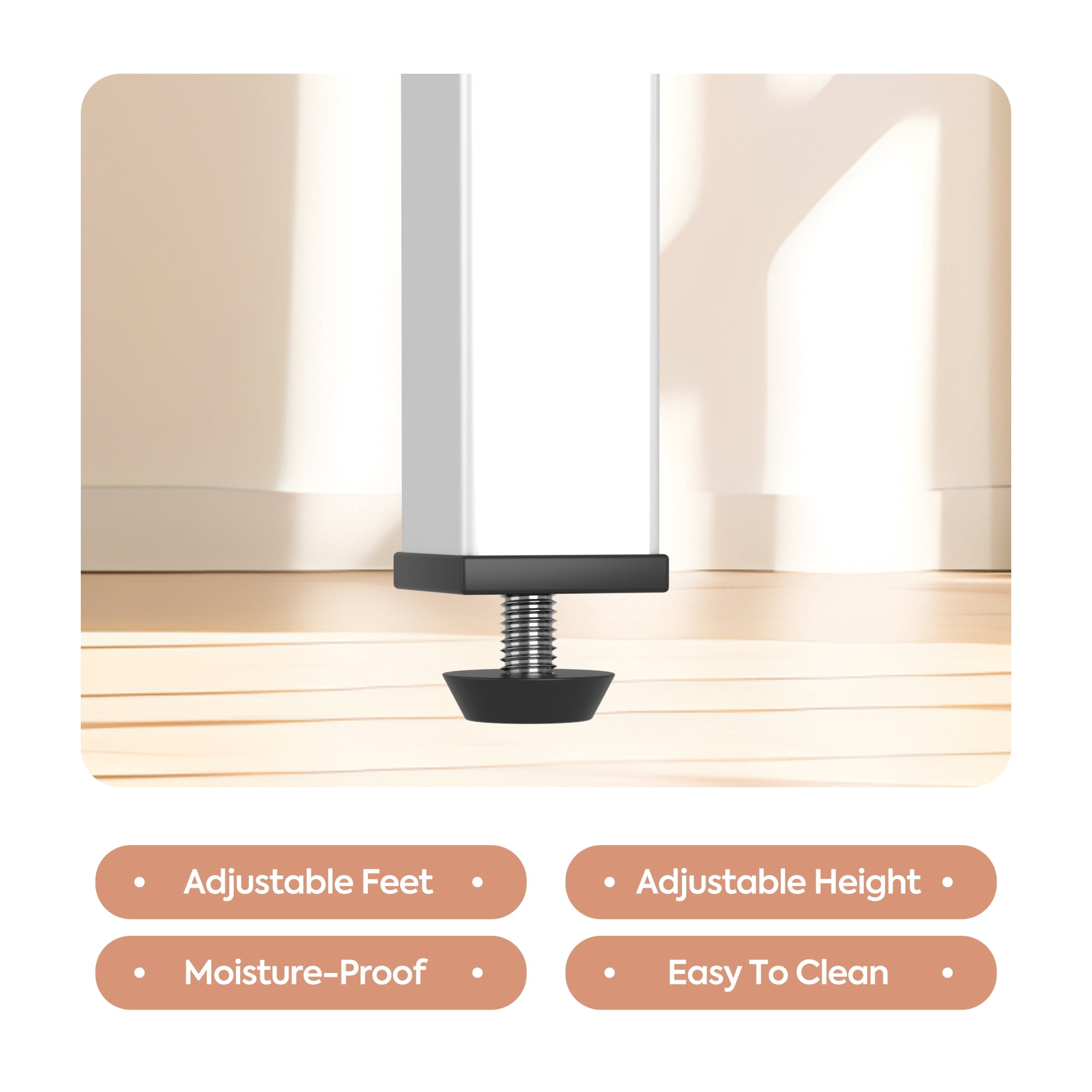 Aobabo Metal File Cabinet, White Display Glass Storage Cabinet with Glass Doors and 3 Shelves, Tall Bookcase Modern Bookshelf Cabinet for Home Office, Living Room, Pantry (Single Glass Door) - Image 6