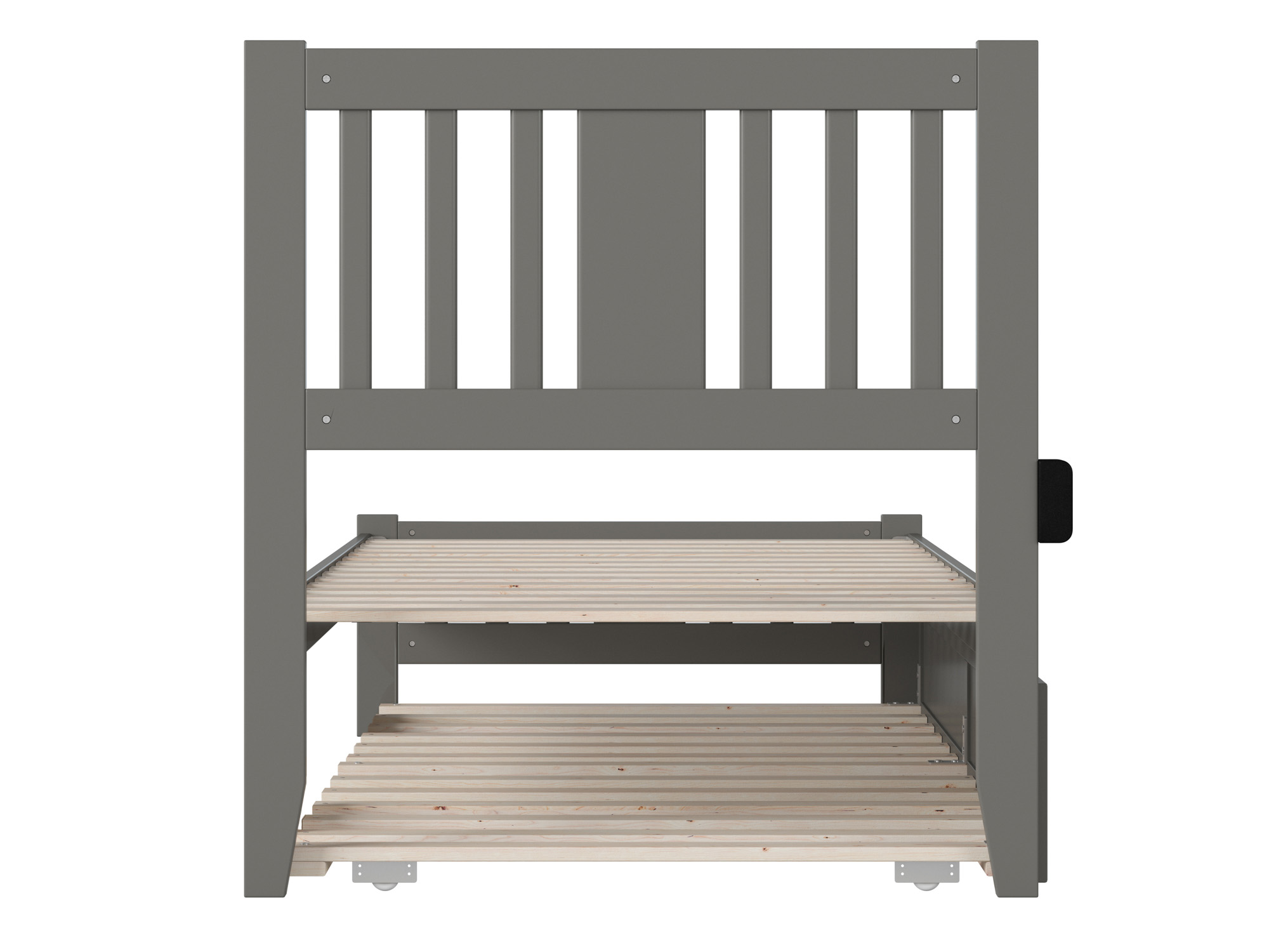 AFI Tahoe Twin-XL Wood Platform Bed with Headboard Footboard & Twin-XL Trundle, Grey - Image 4