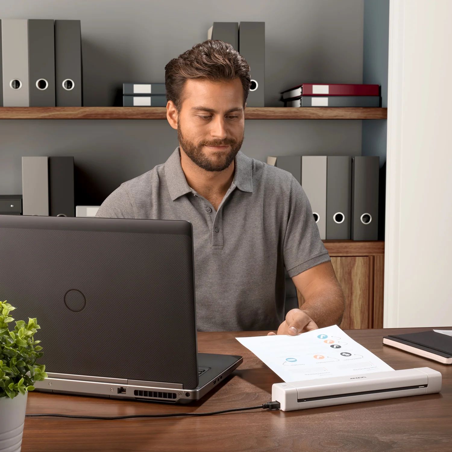 Brother Portable DS-635 Monochrome/Color Compact Mobile Document Scanner - Image 8