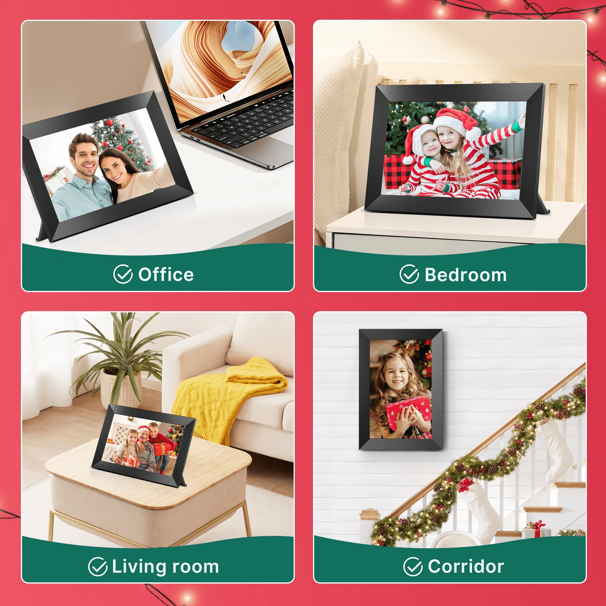 Lvelia Wifi Digital Photo Picture Frame with 32GB Storage, 10.1 inch IPS HD Touch Screen, Auto-Rotate Slideshow,Perfect Gift for Family & Friends - Image 5