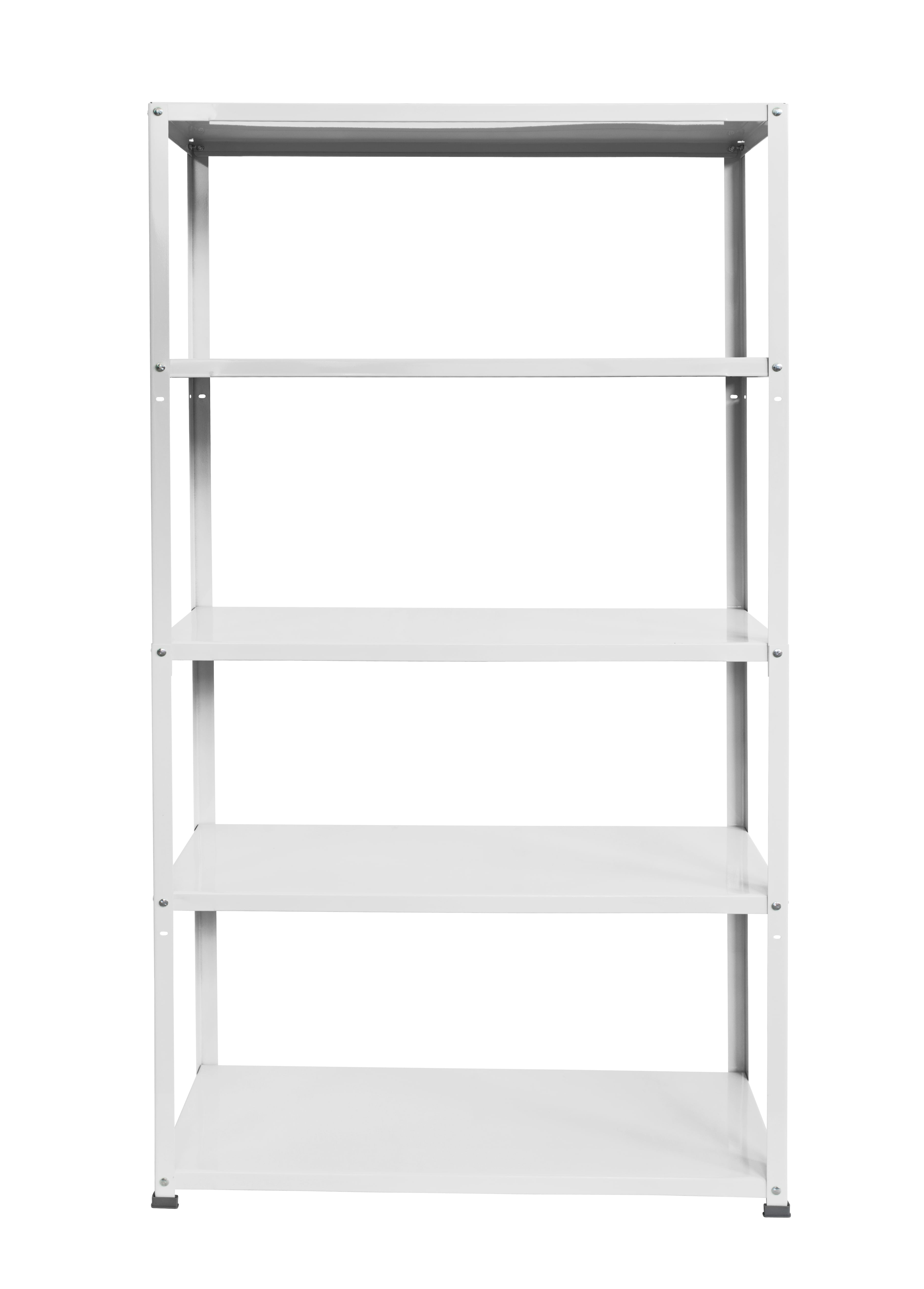 Ar Shelving 5-Tier Powder-Coated Metal Decorative Household Storage Shelving Unit Bookcase in Chick White (36 in. W x 69 in. H x 12 in. D) - Image 6