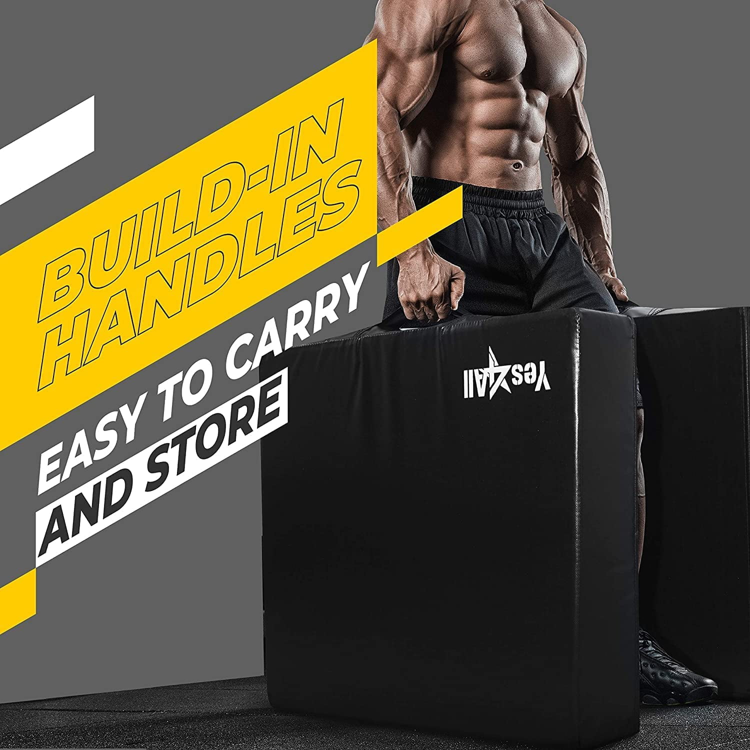 Yes4All 6 Inches Silencer Drop Pads/Weightlifting Drop Pads - Black - Image 6