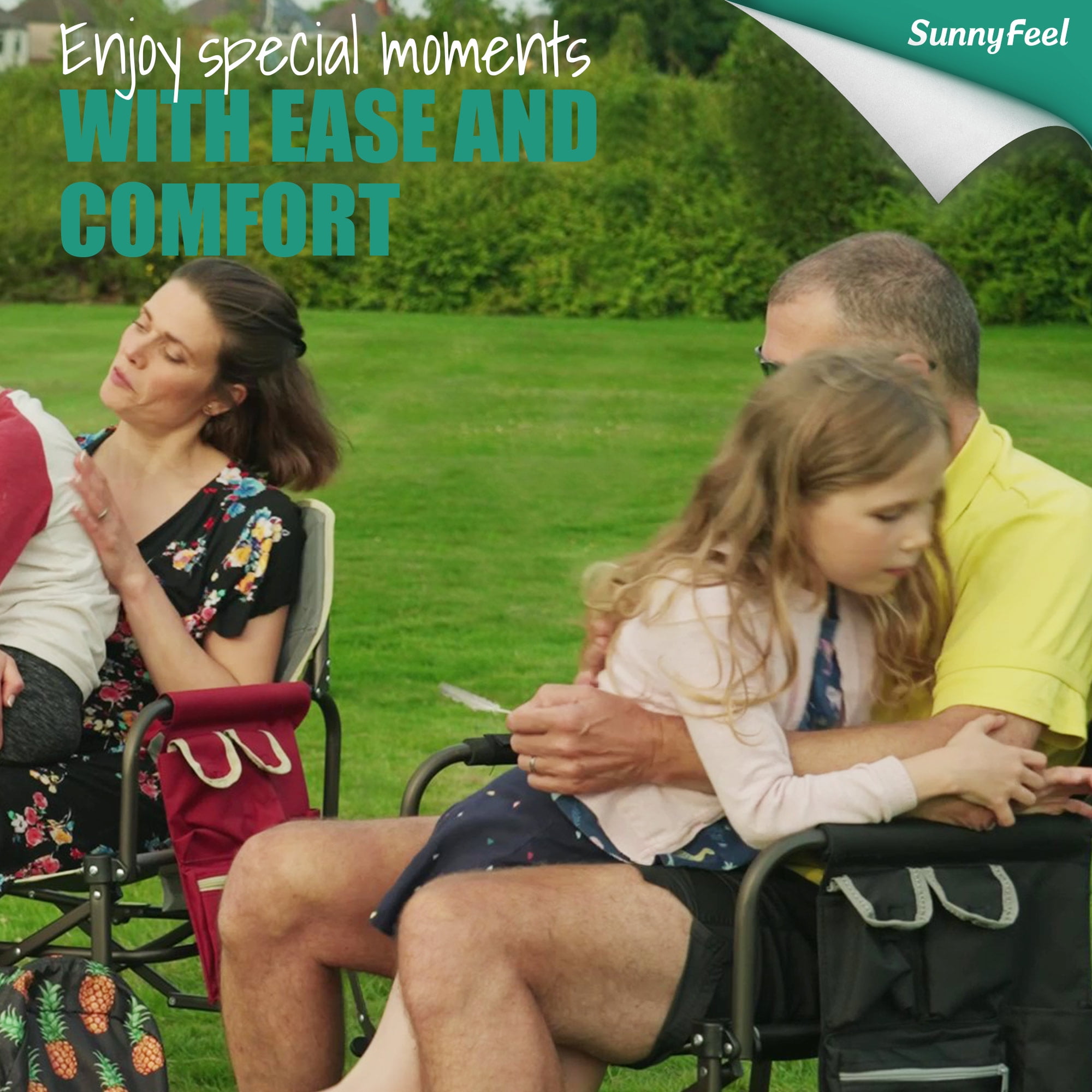 SUNNYFEEL Camping Directors Chair, Heavy Duty,Oversized Portable Folding Chair with Side Table, Pocket for Beach, Fishing,Trip,Picnic,Lawn,Concert Outdoor Foldable Camp Chairs - Image 9