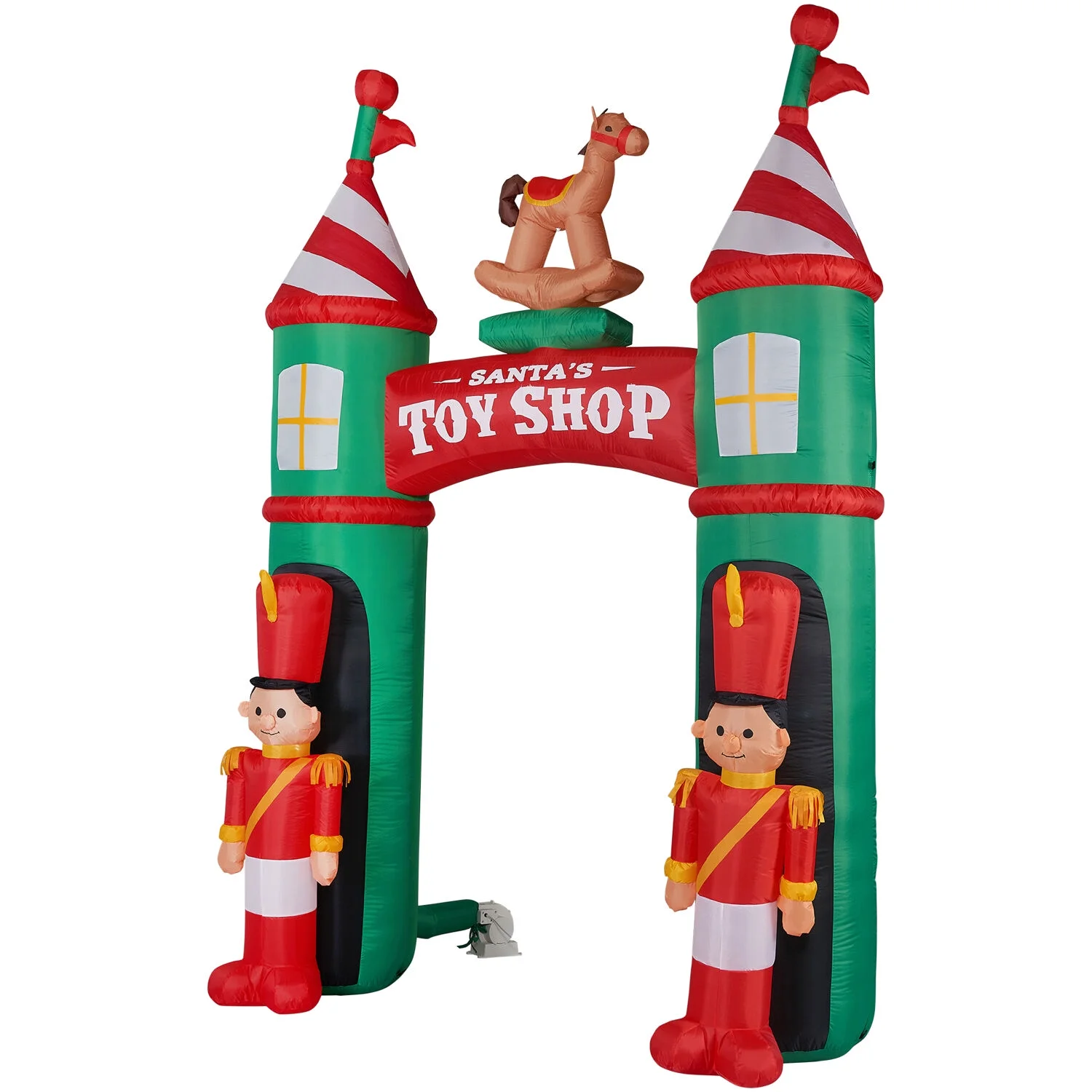 Fraser Hill Farm 10 ft Prelit Santa's Toy Shop Archway Inflatable, FHFARCHWY081-L - Image 3