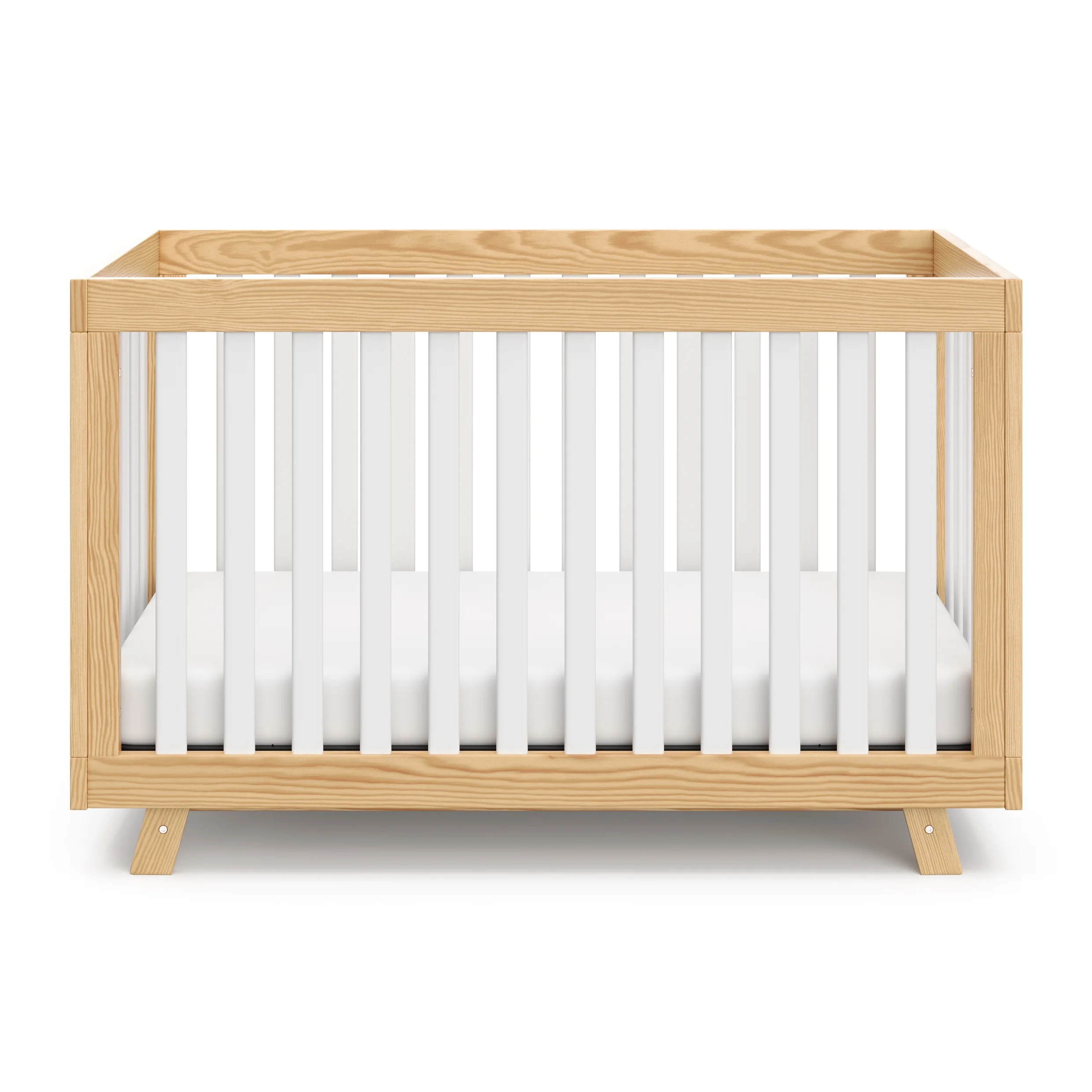 Storkcraft Beckett 3-in-1 Convertible Baby Crib, Natural/White - Image 9