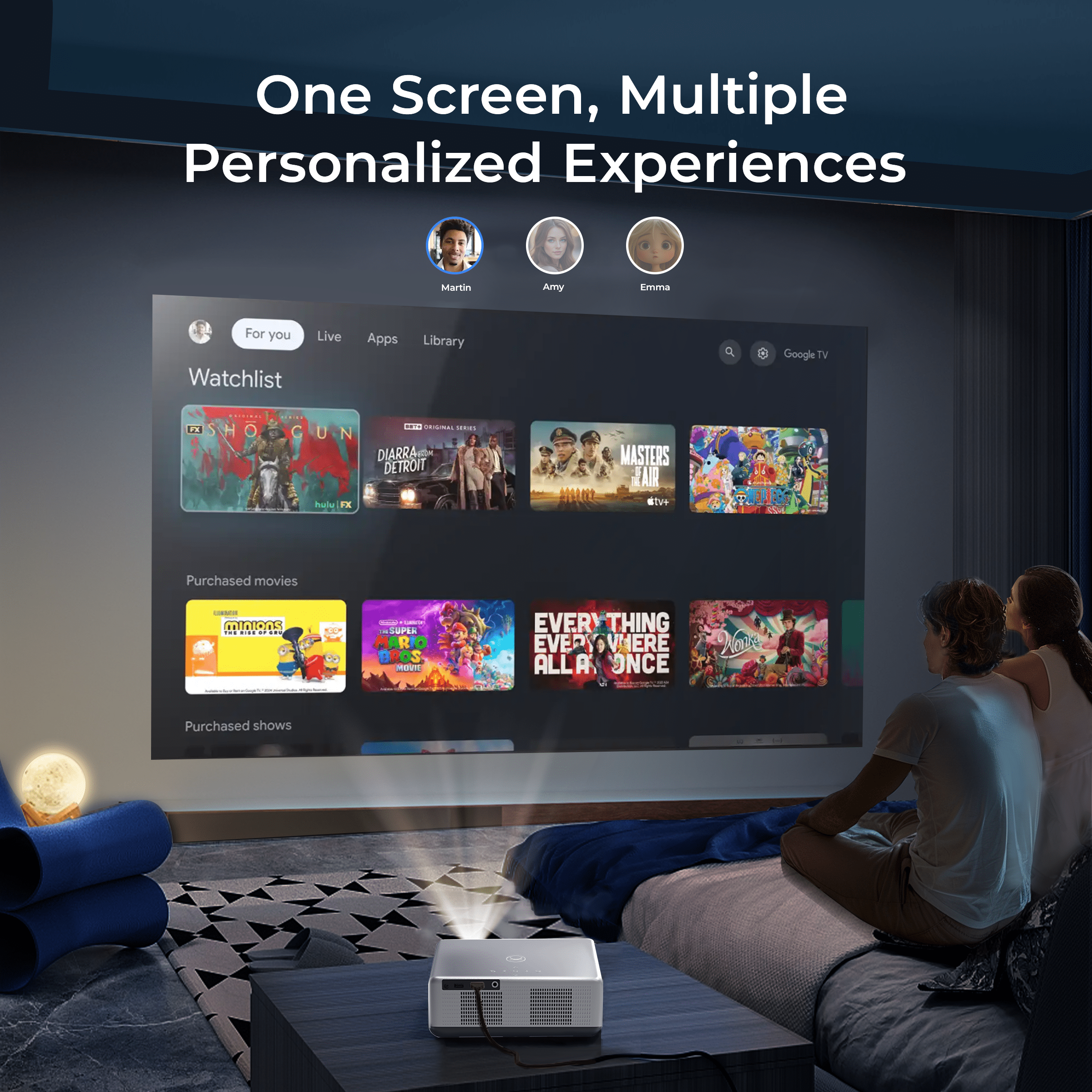 VANKYO Performance V700G Native 1080P Projector with Official Google TV, 400 Lumens, Dolby Audio, Auto Focus, Auto Keystone - Image 4