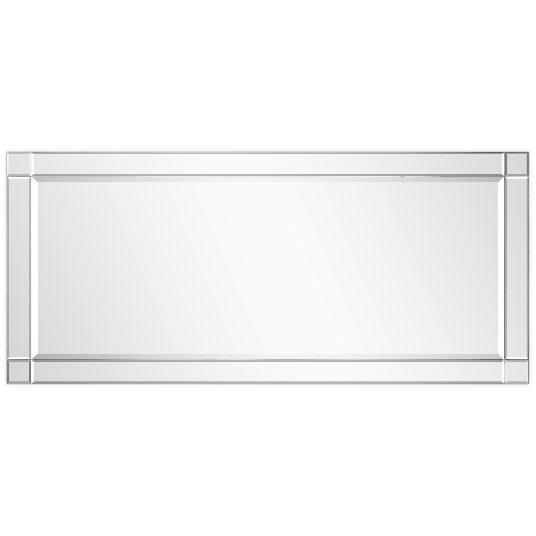 Empire Art Direct Moderno Squared Corner Beveled Rectangle Wall Mirror, 24" x 54", Ready to Hang - Image 11