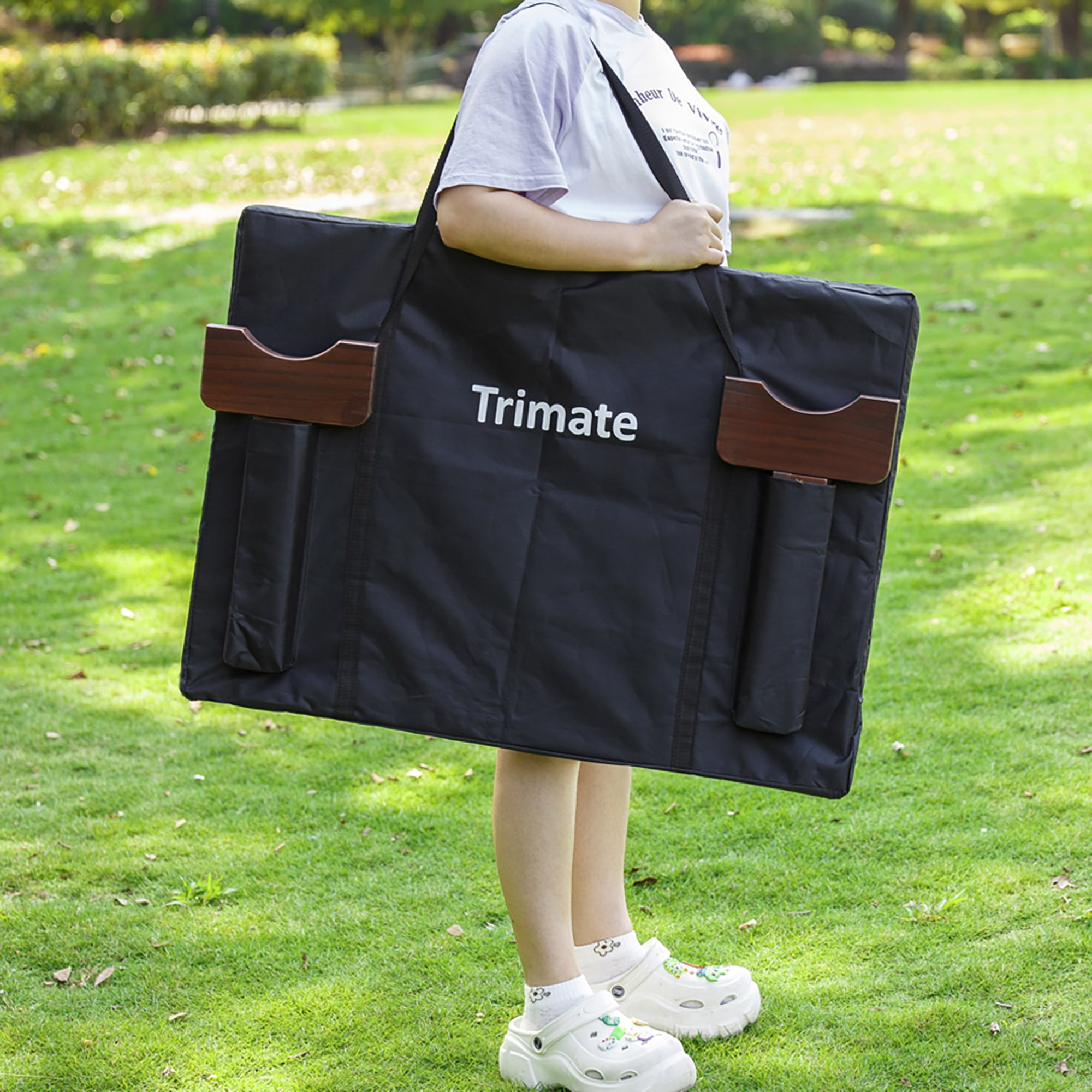 Trimate Wooden Giant Connect 4 Game for Outdoor and Indoor Use, 42 Pieces - Image 4