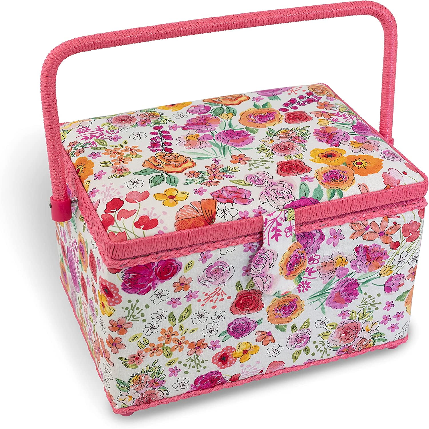 Dritz Large Sewing Basket Kit, Pink & Orange - Image 3
