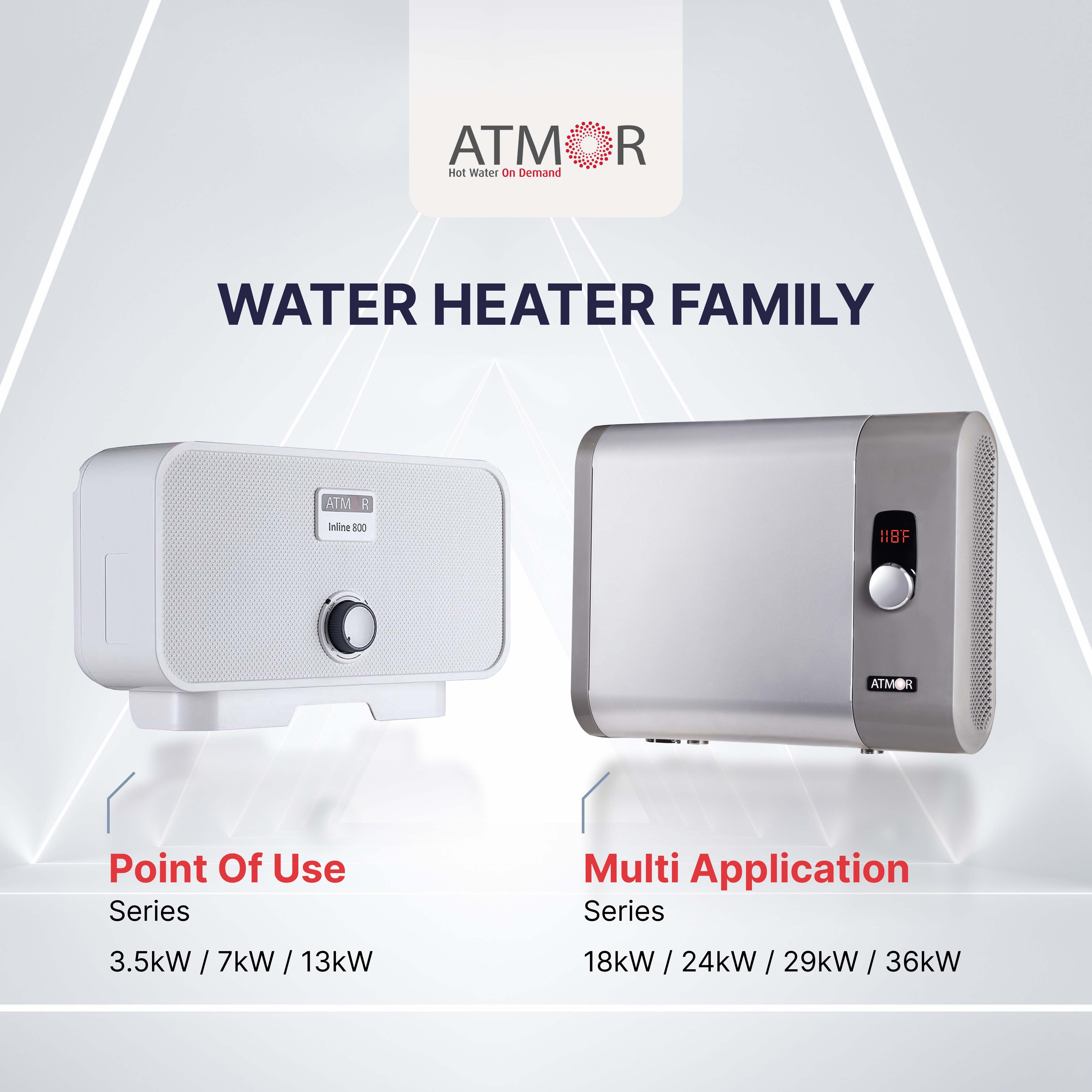 Atmor 3.5kW/120V 0.5 GPM Point-Of-Use Electric Tankless Water Heater Includes Pressure Relief Device 1-Sink - Image 5
