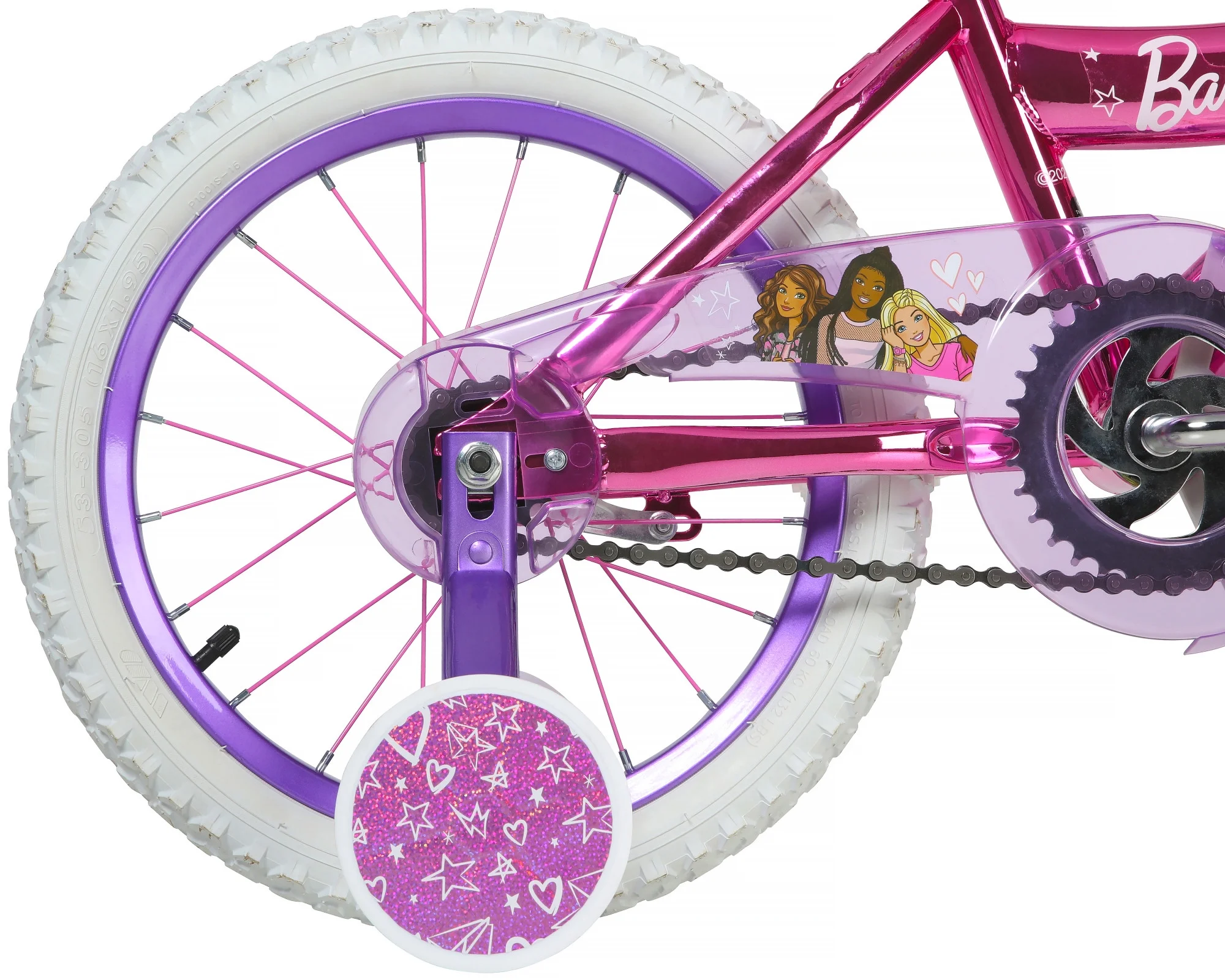 16" Dynacraft Barbie Girls BMX Bike for Age Group 5-7 Years, Pink - Image 3