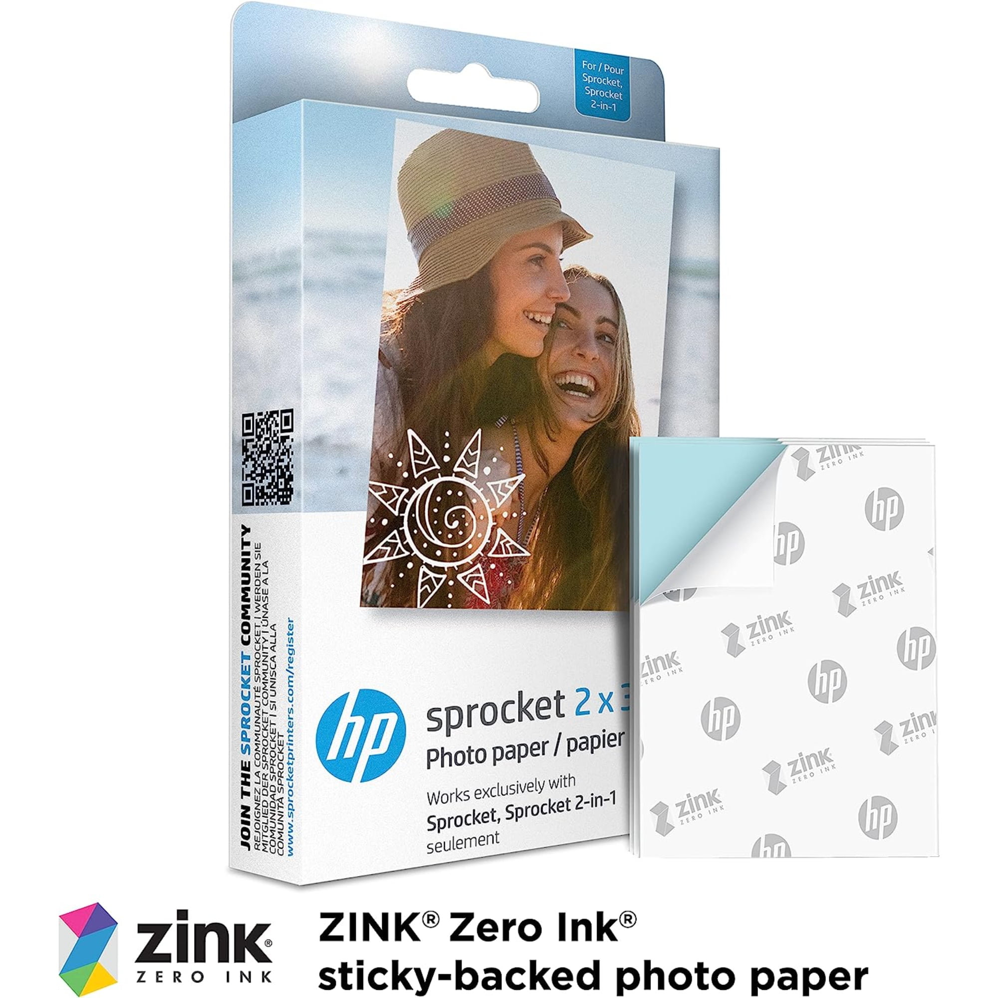 HP Sprocket Portable Instant Photo Printer with Zink Technology, Luna Pearl, for iOS or Android - Image 9