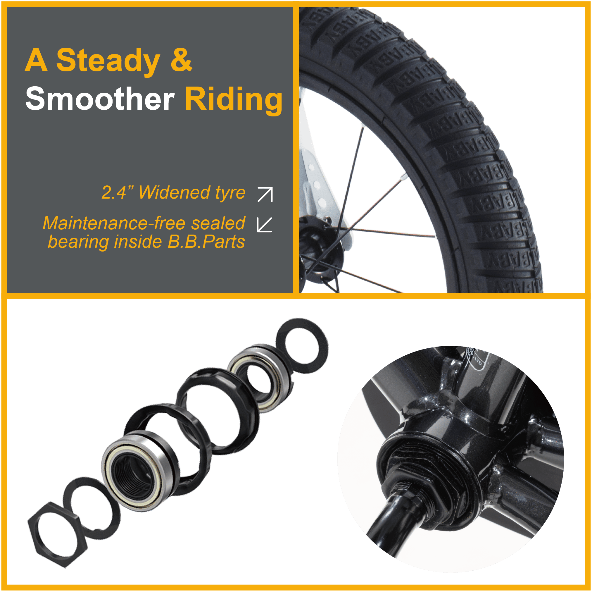 Royalbaby Freestyle 18" Kids Bicycle for Boys Girls, Ages 6-9 Years, Black - Image 7