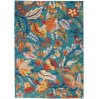 Nourison Allur Floral Turquoise Multicolor 5'3" x 7'3" Area Rug, (5x7) - Image 6