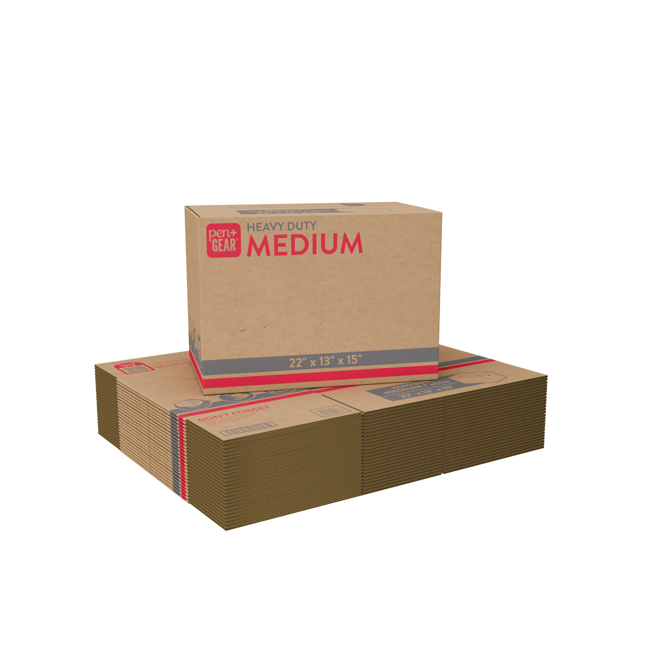 Pen+Gear, Medium Heavy Duty Recycled Moving Storage Boxes, 22in x 13in x 15in, Kraft ,15 Count - Image 14