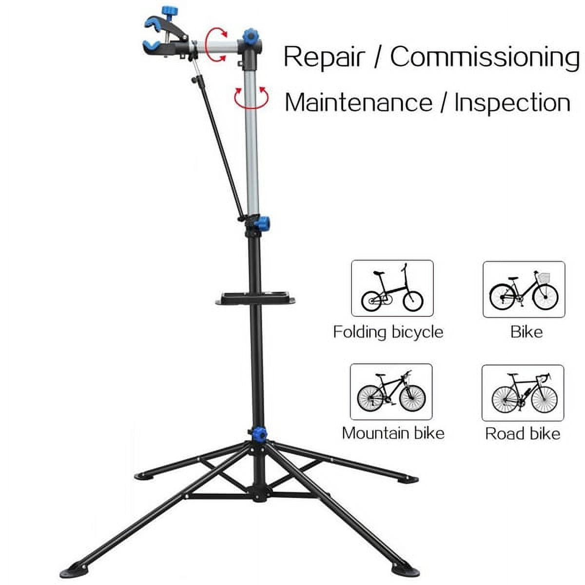 Alden Design Foldable & Adjustable Bicycle Repair Stand, Black - Image 3