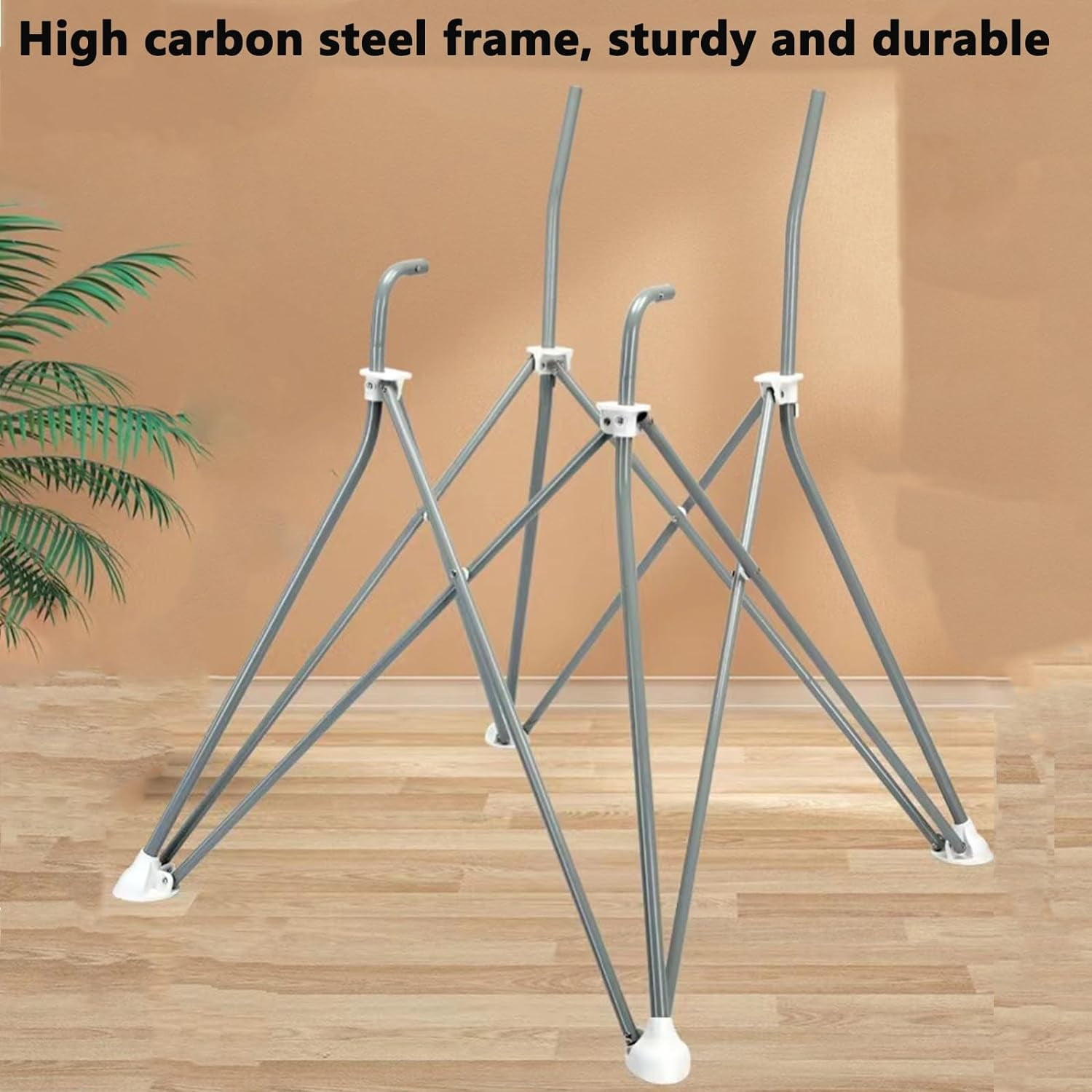 PandaEar Portable High Chair for Baby, Toddler Foldable HighChair with Detachable Tray, HighChair for Travel-Black - Image 9