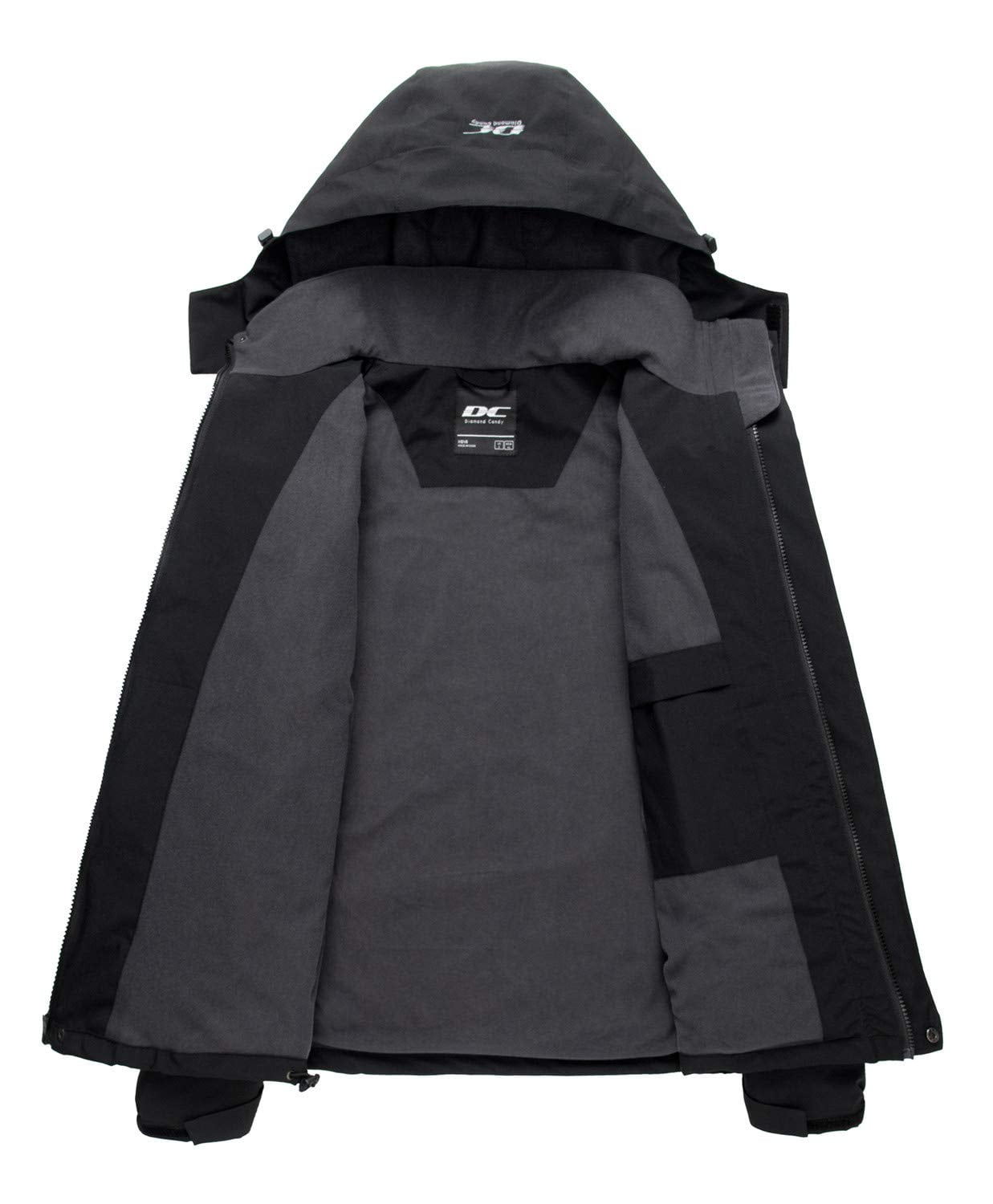 Diamond Candy Men's Hooded Waterproof Jacket Lightweight Rain Jacket Outdoor Casual Sportswear - Image 6