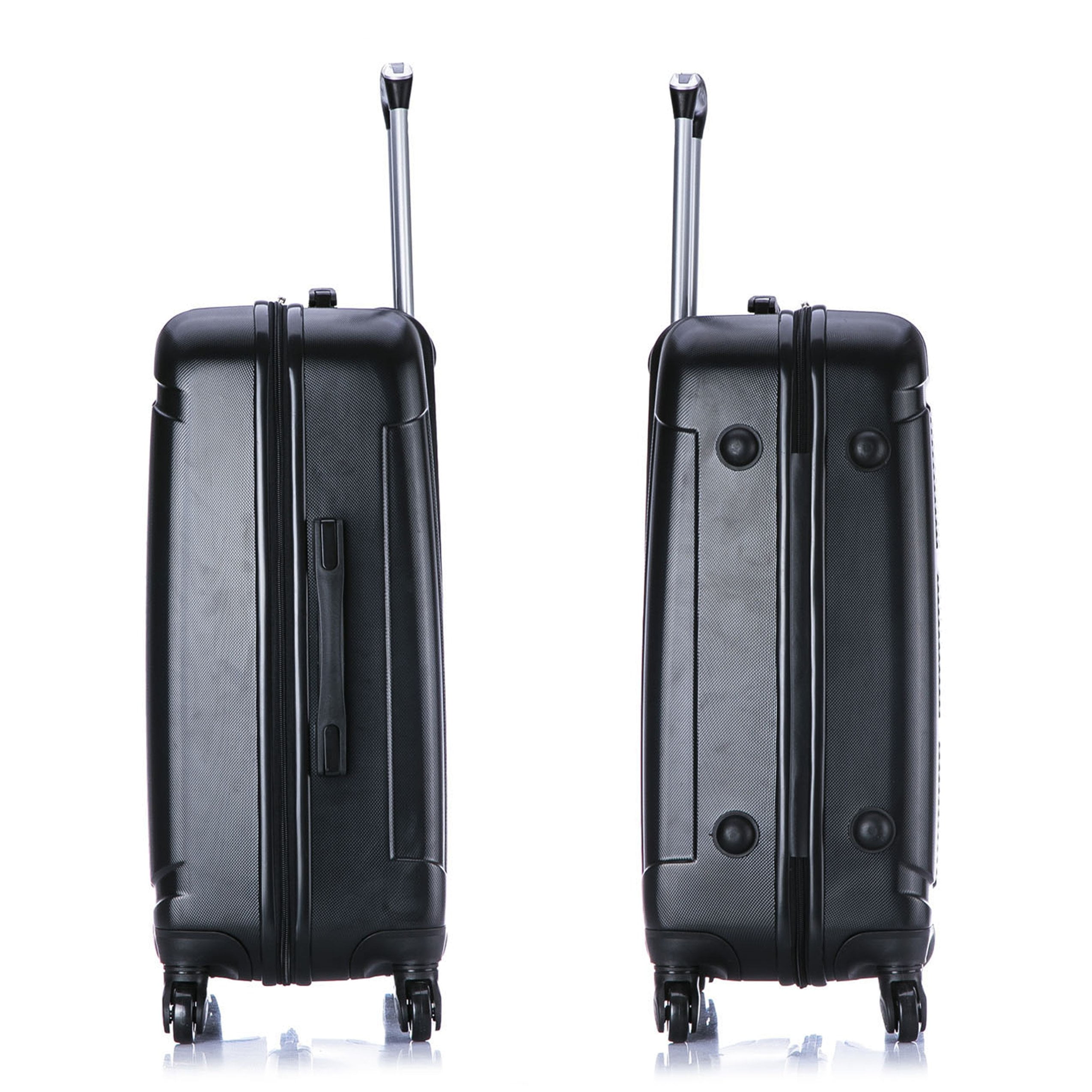 InUSA Pilot 28" Hardside Lightweight Luggage with Spinner Wheels, Handle, and Trolley, Black - Image 6