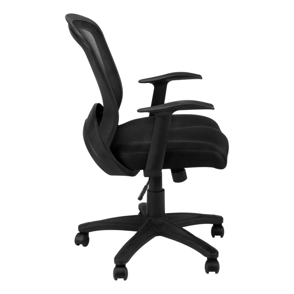 Monarch Specialties Office Chair, Swivel, Ergonomic, Armrests, Computer Desk, Work, Black Mesh - Image 2