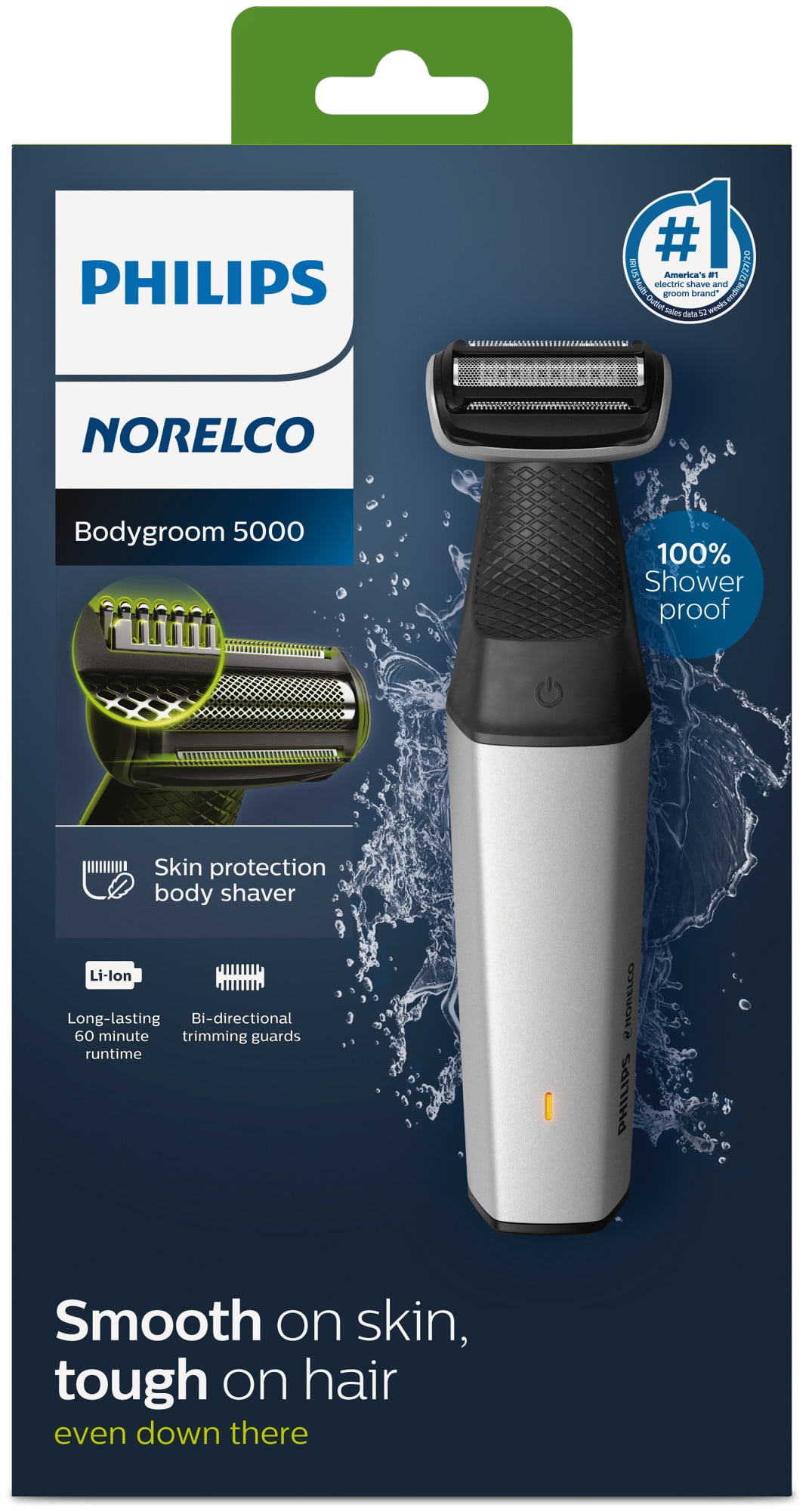 Philips Norelco Bodygroom Series 5000 Showerproof Body Electric Shaver and Trimmer, BG5025/42 - Image 5