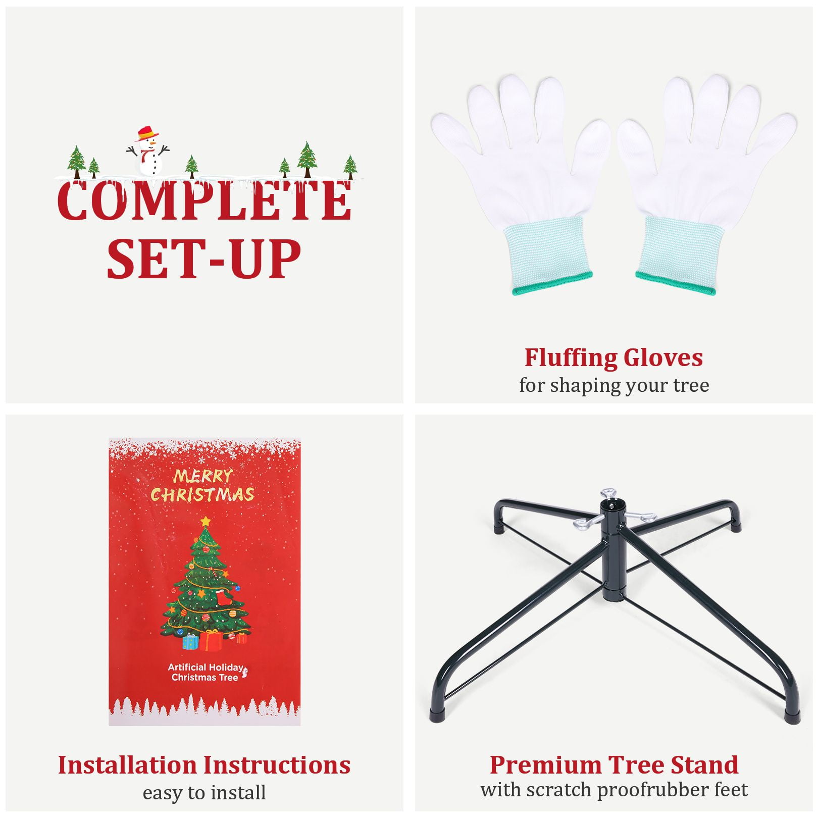 Funcid 6ft Premium Hinged Artificial Christmas Tree Full Tree with 1477 PVC Branch Tips, Foldable Metal Stand, Green - Image 9