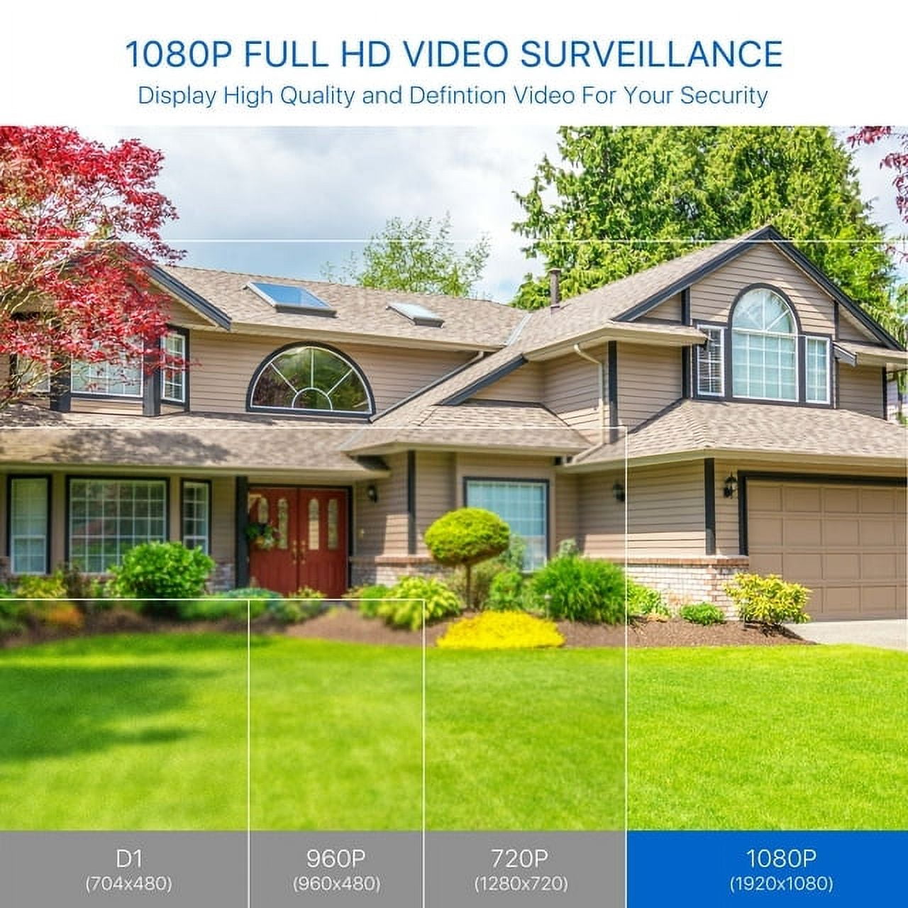 ZOSI H.265+ 8CH 5MP Lite DVR 1080P Home Security Camera System Outdoor, 8pcs 1080P 1920TVL Surveillance Weatherproof Bullet Cameras,80ft IR Night Vision,Motion Alert,Remote Access(No HDD , Wired) - Image 13