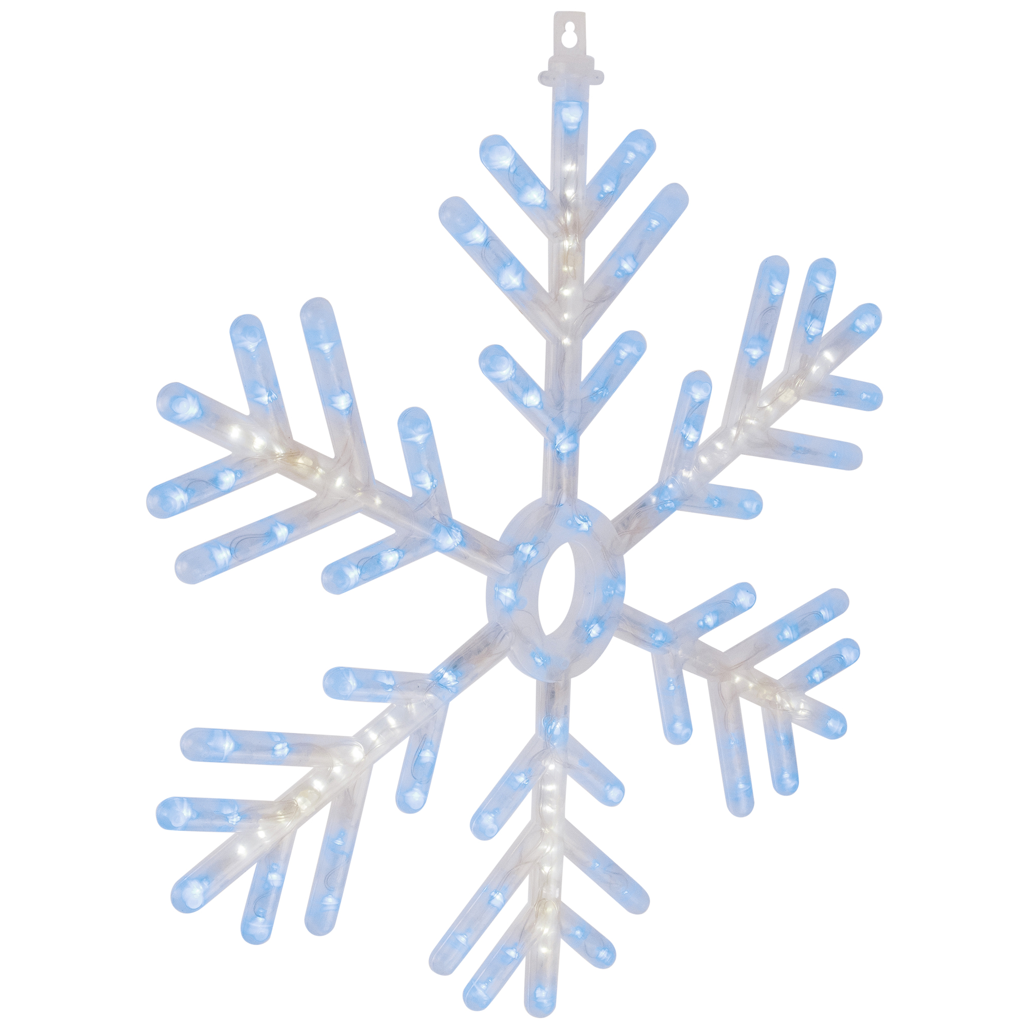 Northlight LED Lighted Snowflake Christmas Window Silhouette - 24.5" - Pure White and Blue - Image 5