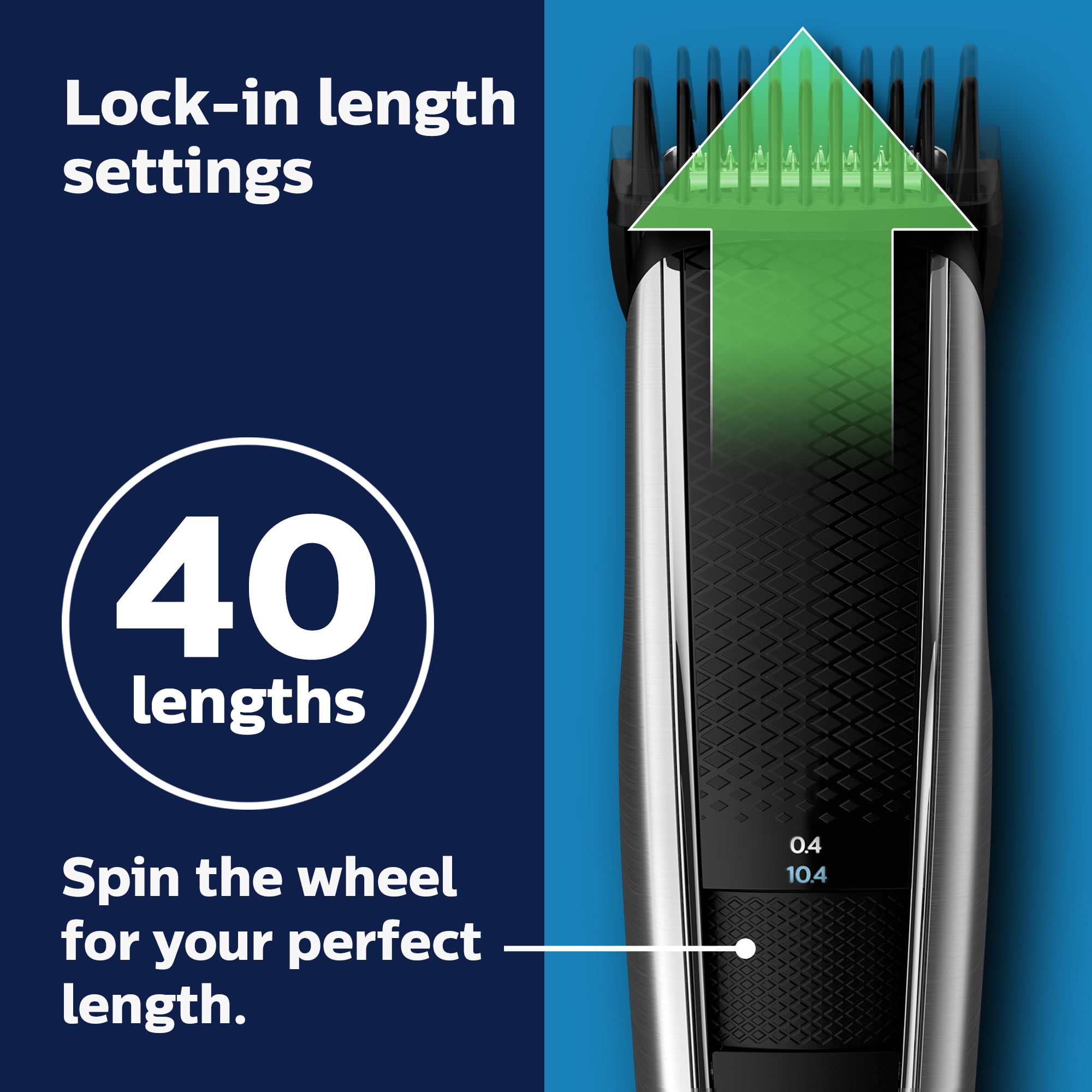 Philips Norelco Beard Trimmer and Hair Clipper Series 5500, Electric, Cordless, One Pass Beard Trimmer and Hair Clipper with Washable Feature For Easy Clean - No Blade Oil Needed - BT5511/49 - Image 12