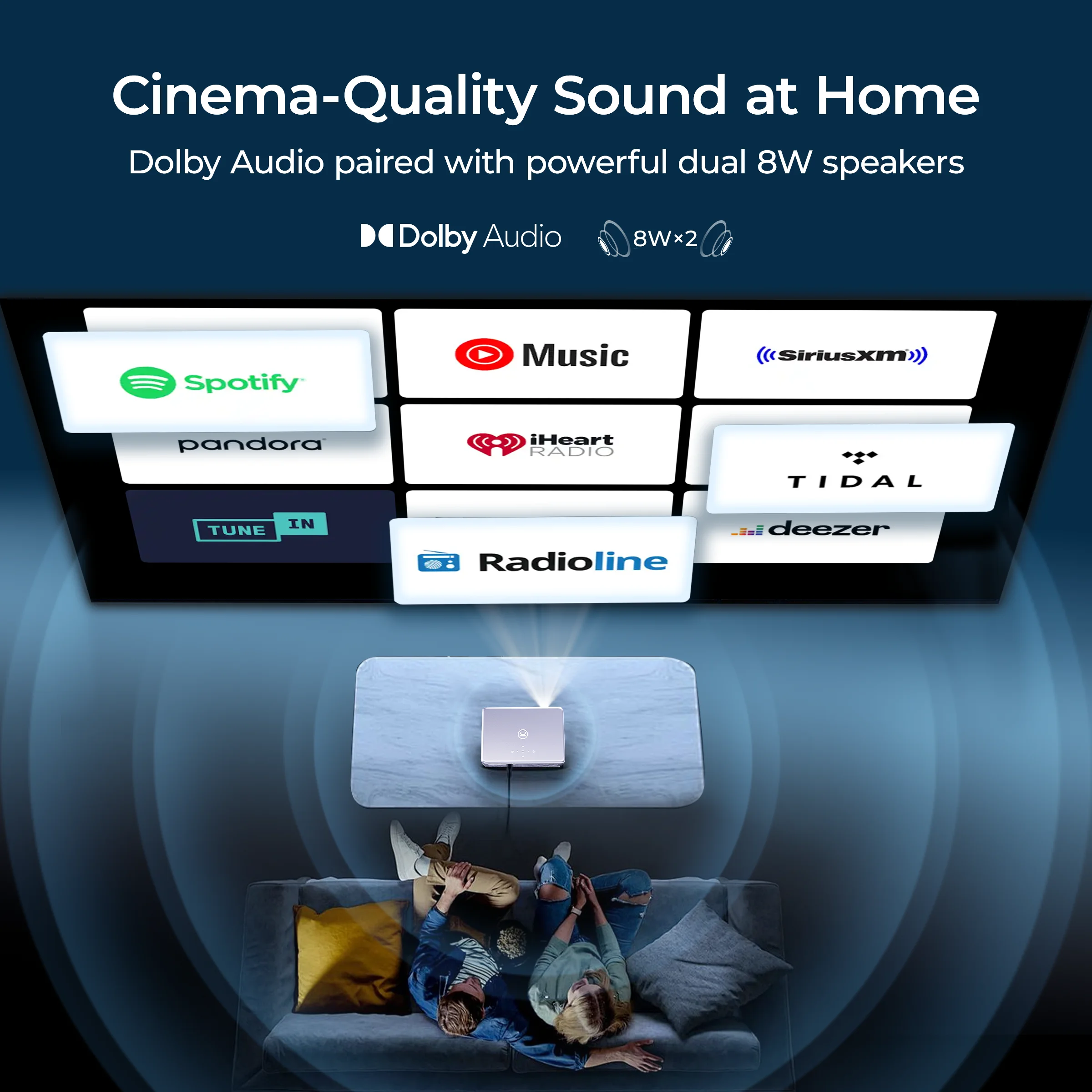 VANKYO Performance V700G Native 1080P Projector with Official Google TV, 400 Lumens, Dolby Audio, Auto Focus, Auto Keystone - Image 3