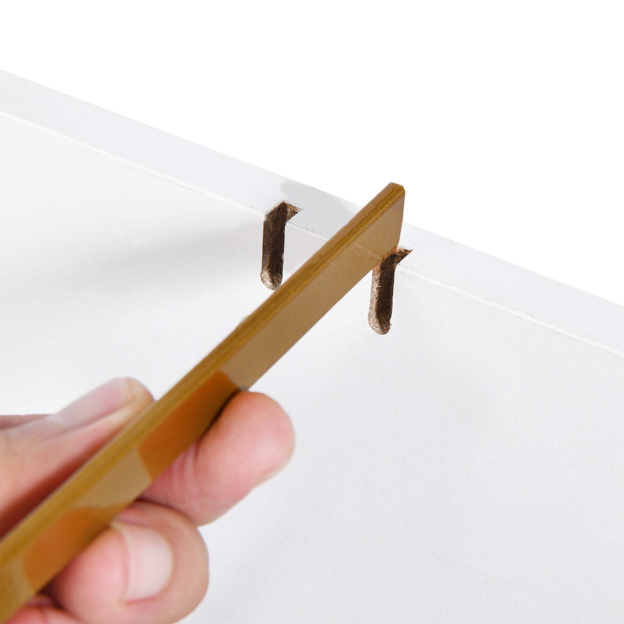 Dextrus 2 Drawer File Cabinet with Metal Legs , Wood Lateral Filing Cabinet Printer Stand Fits A4 Letter Legal Size Files for Home Office, White & Gold - Image 3