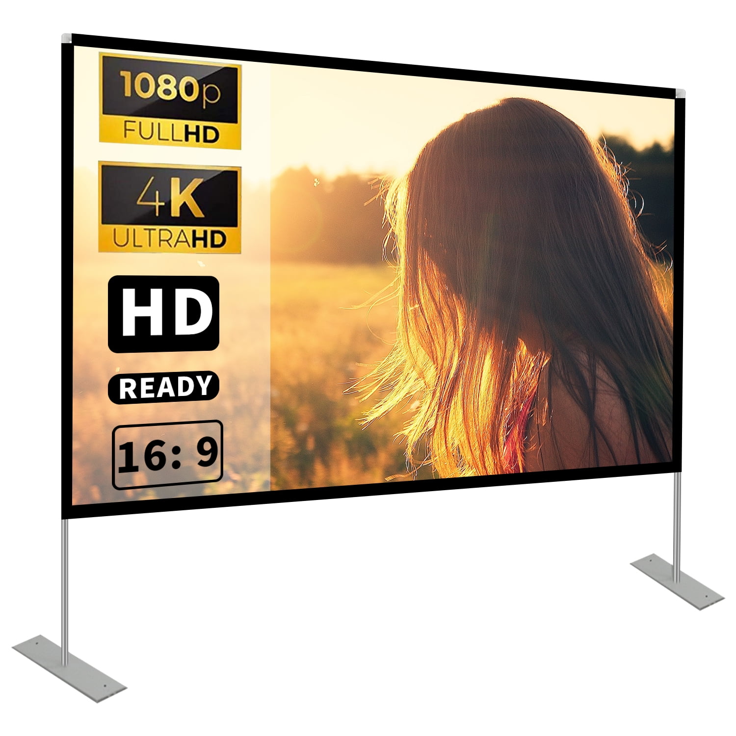 HOIN 100 inch Outdoor Projector Screen and Stand,16:9 Foldable Movies Screen Home Theater with Carry Bag - Image 10