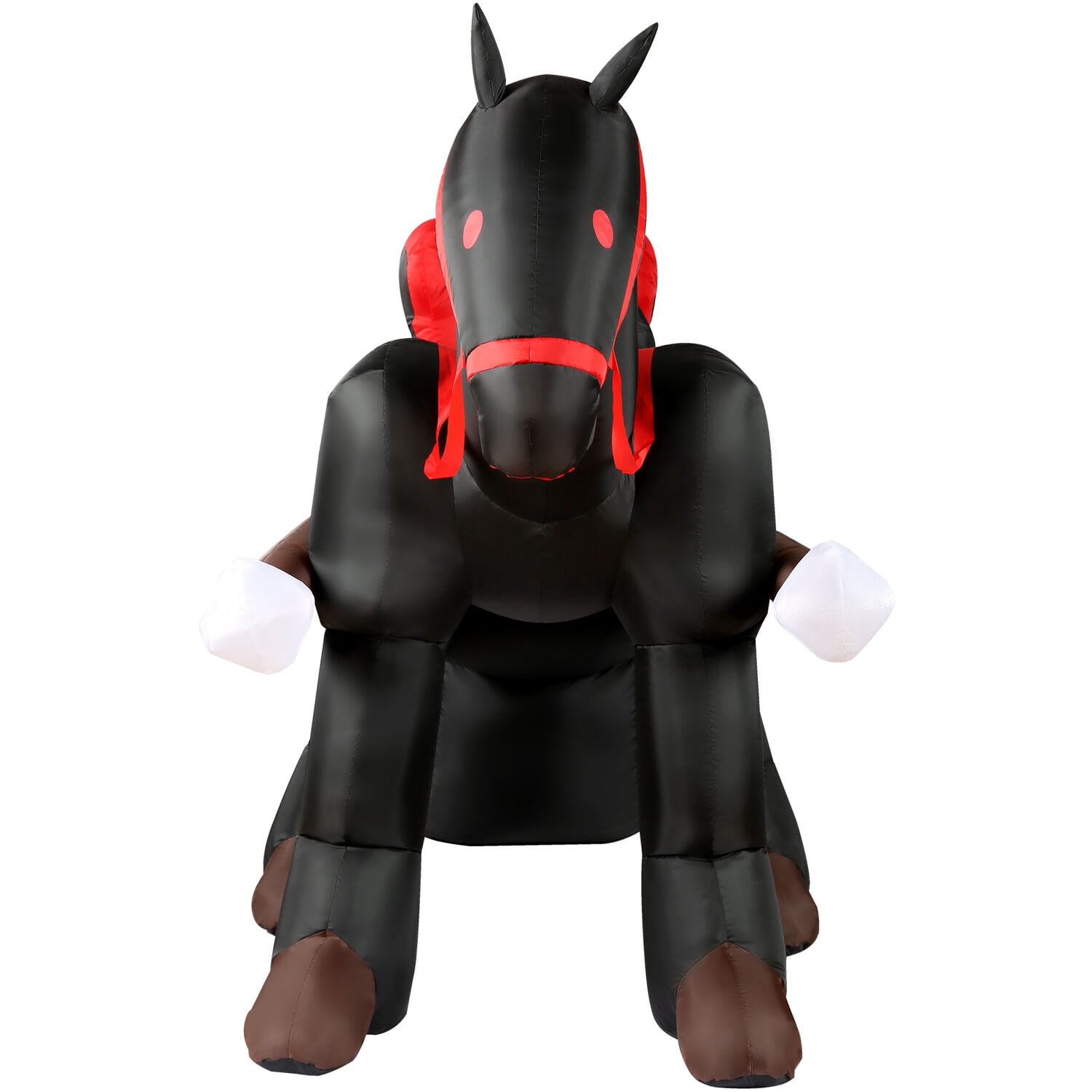 Haunted Hill Farm 6-ft. Tall Inflatable Halloween Skull Carriage with LED Lights Festive Holiday Blow-Up Decorations Blower, Ropes, and Stakes Included HICARRIAGE061-L - Image 3