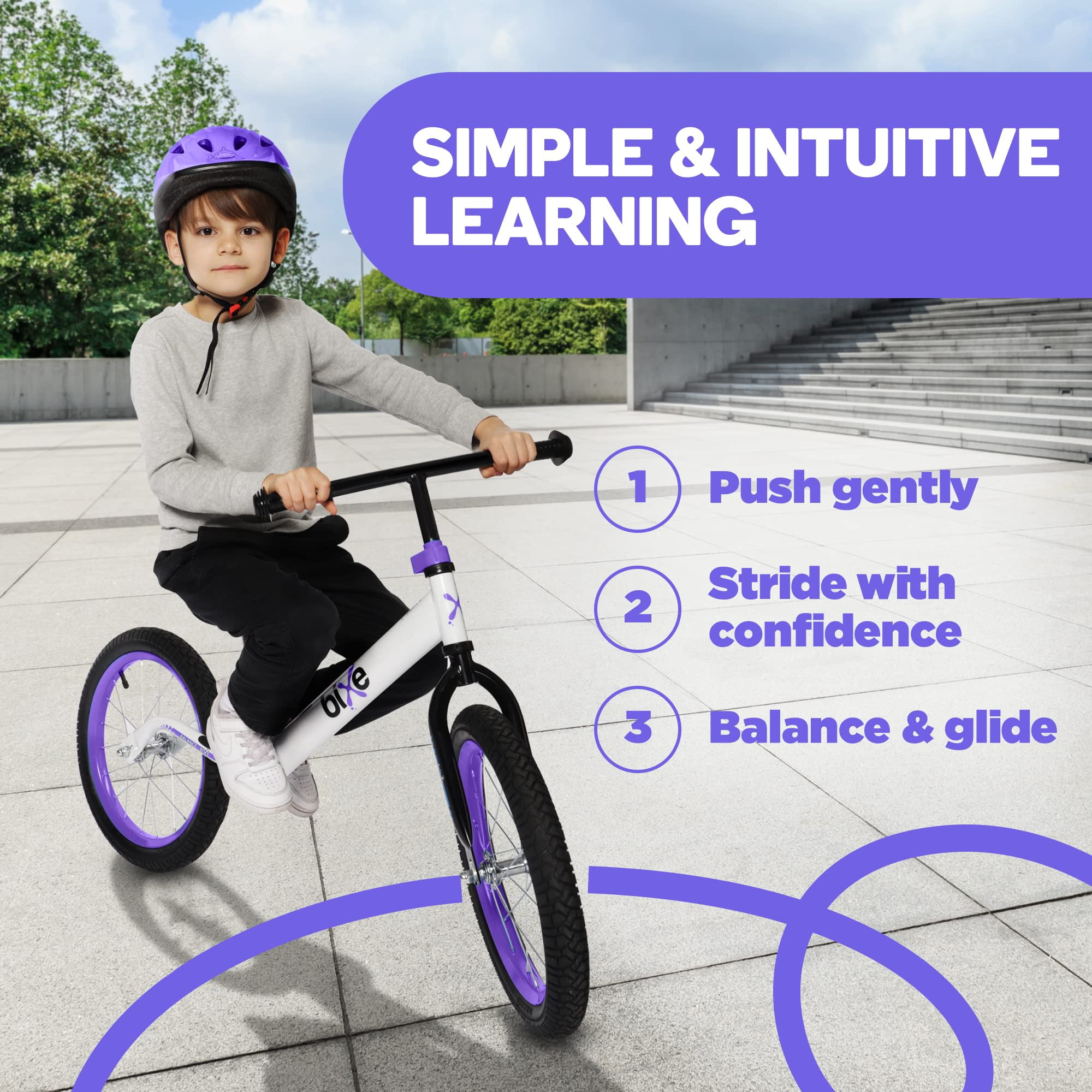 Bixe 16" Pro Balance Bike for for Big Kids 5 to 9 Years Old (Violet) - Image 5