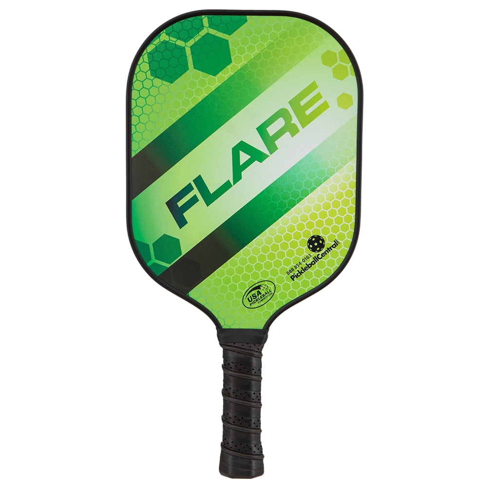PIckleballCentral Rally Flare Graphite Pickleball Paddle 2 Player Pack Graphite Hybrid Composite Face 7oz Green/Purple - Image 6