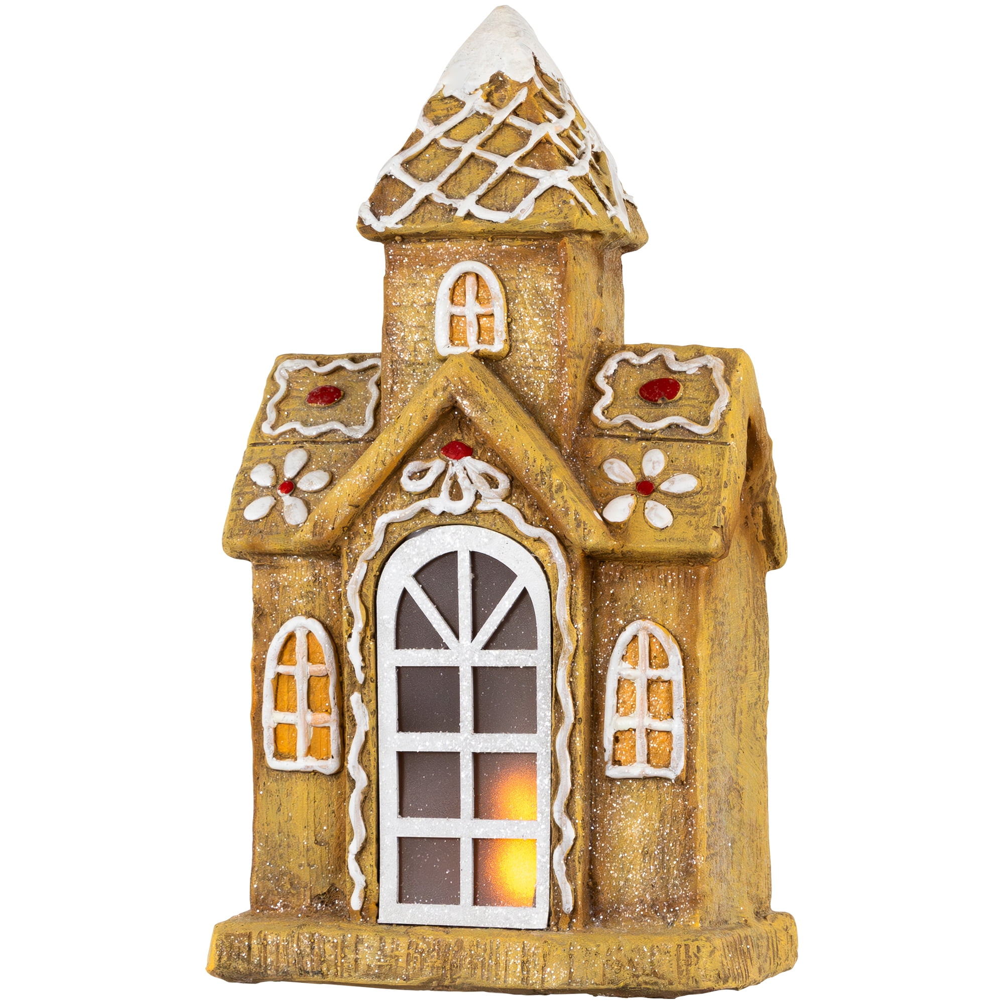 Northlight LED Lighted Gingerbread House with Icing Accents Christmas Decoration - 16" - Image 7