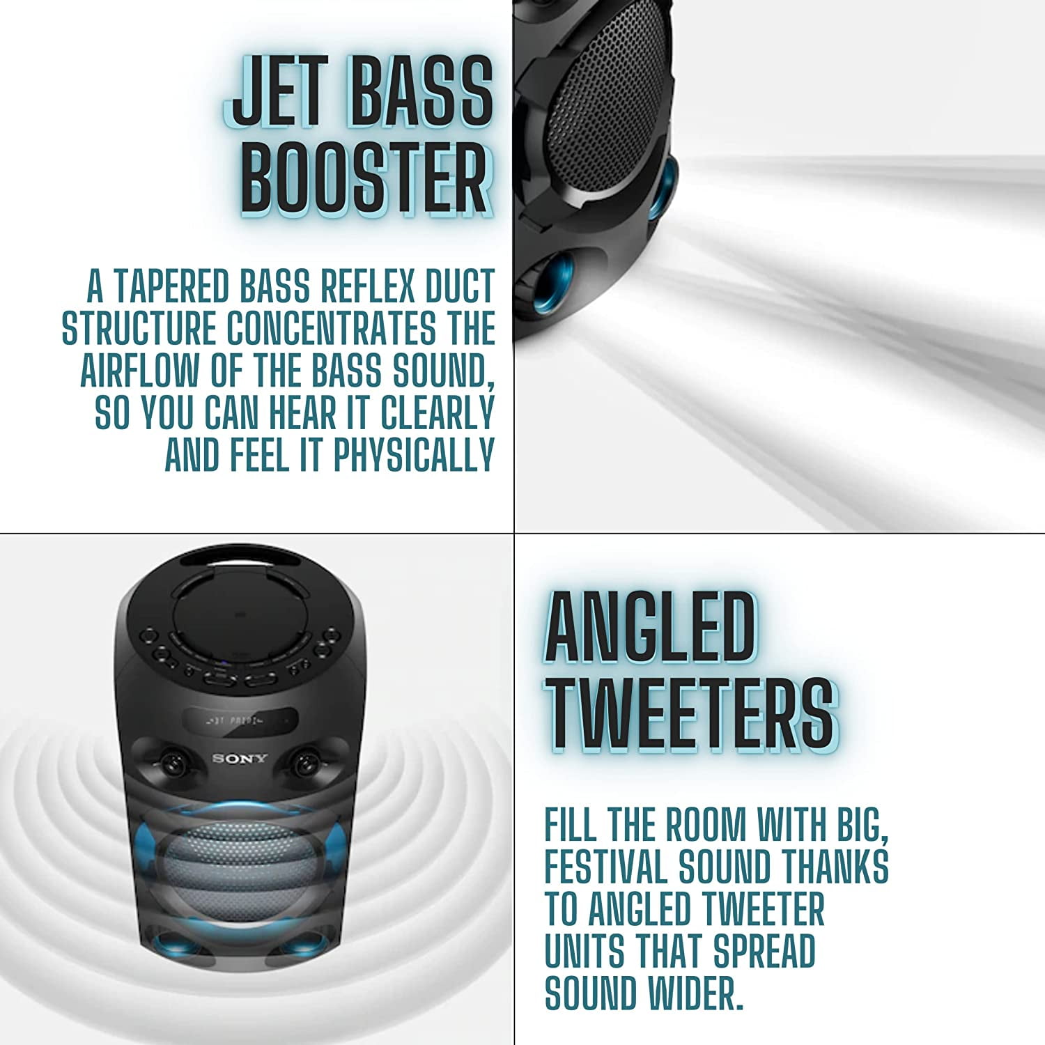 Sony MHC-V02, Compact High Power Party Speaker. One Box Music System, Black - Image 5