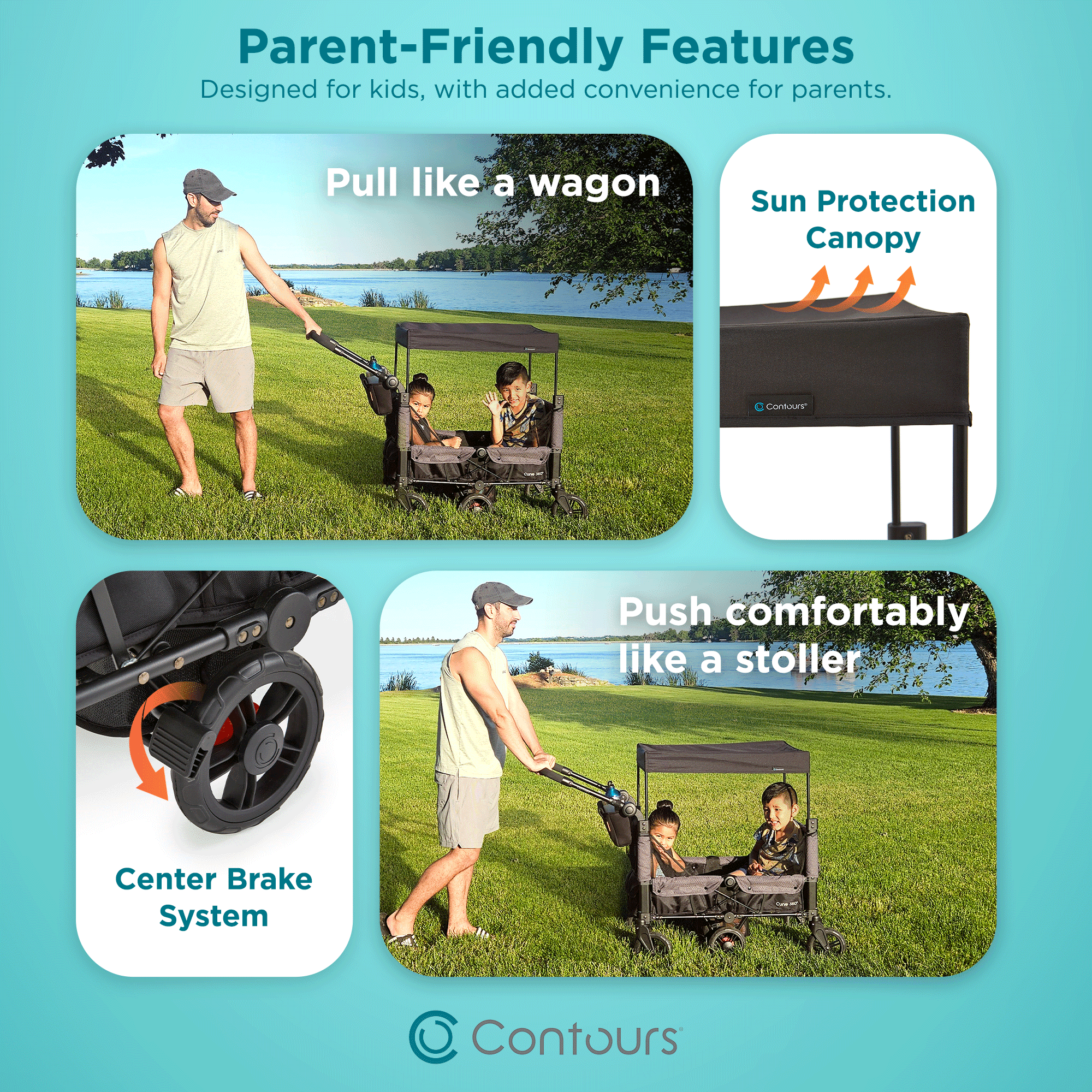 Contours Curve 360 Child Stroller Wagon - Image 10