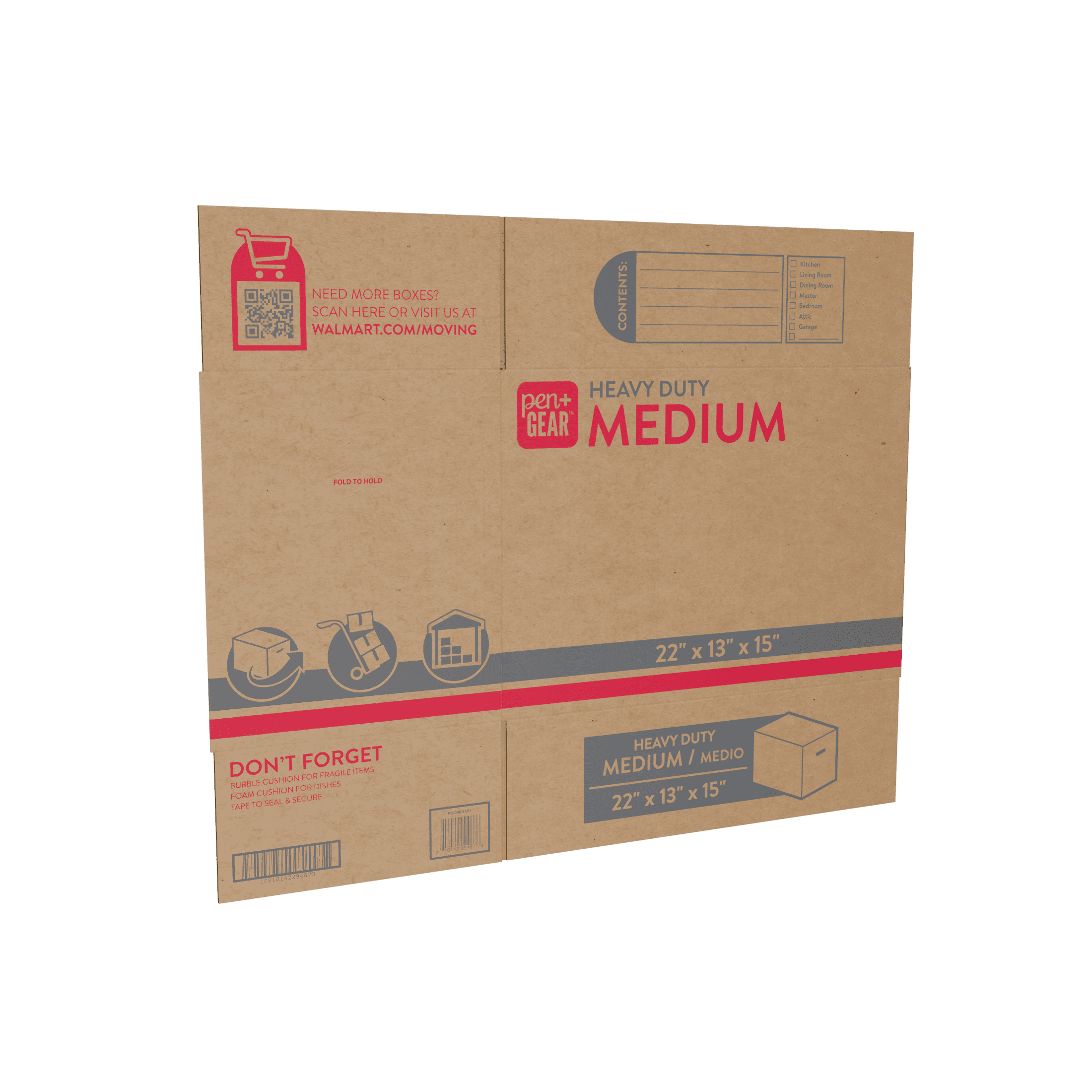 Pen+Gear, Medium Heavy Duty Recycled Moving Storage Boxes, 22in x 13in x 15in, Kraft ,15 Count - Image 4