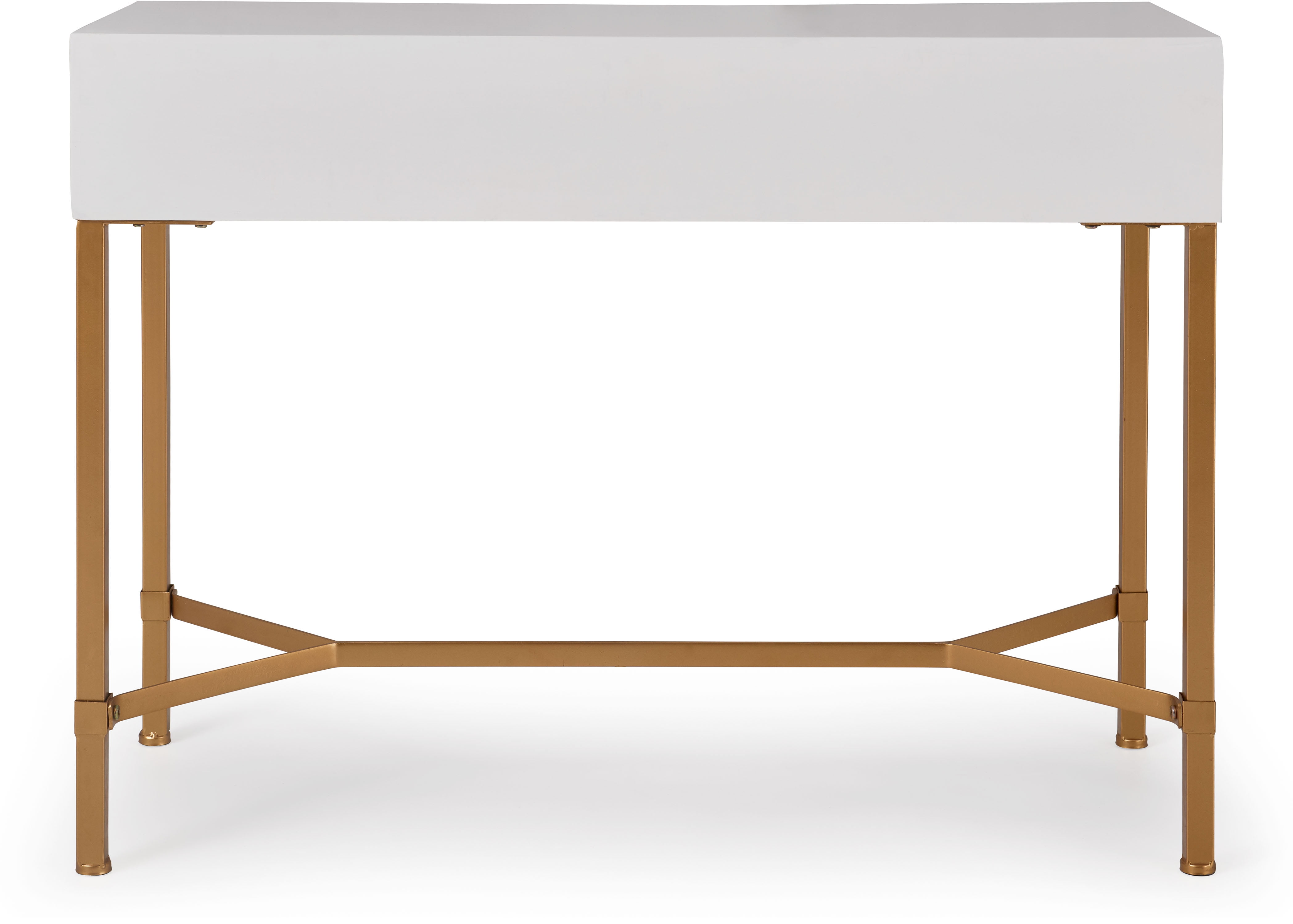 Adore Decor Jupiter Modern 2-Drawer Wood Desk Console Table in White - Image 8