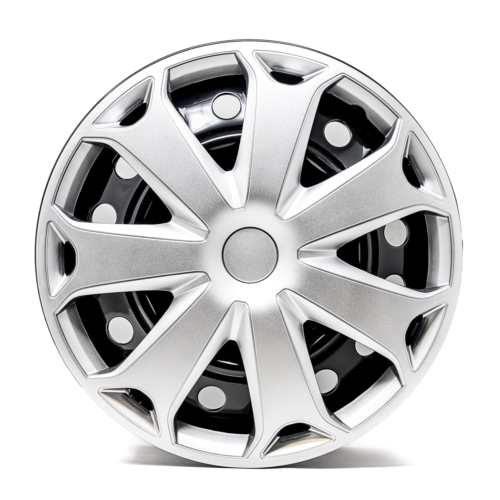 Alpena 16" Ivo Carbon, Silver, Set of 4, Model 58391, Fits Most Steel Wheels for Cars and SUV's - Image 8