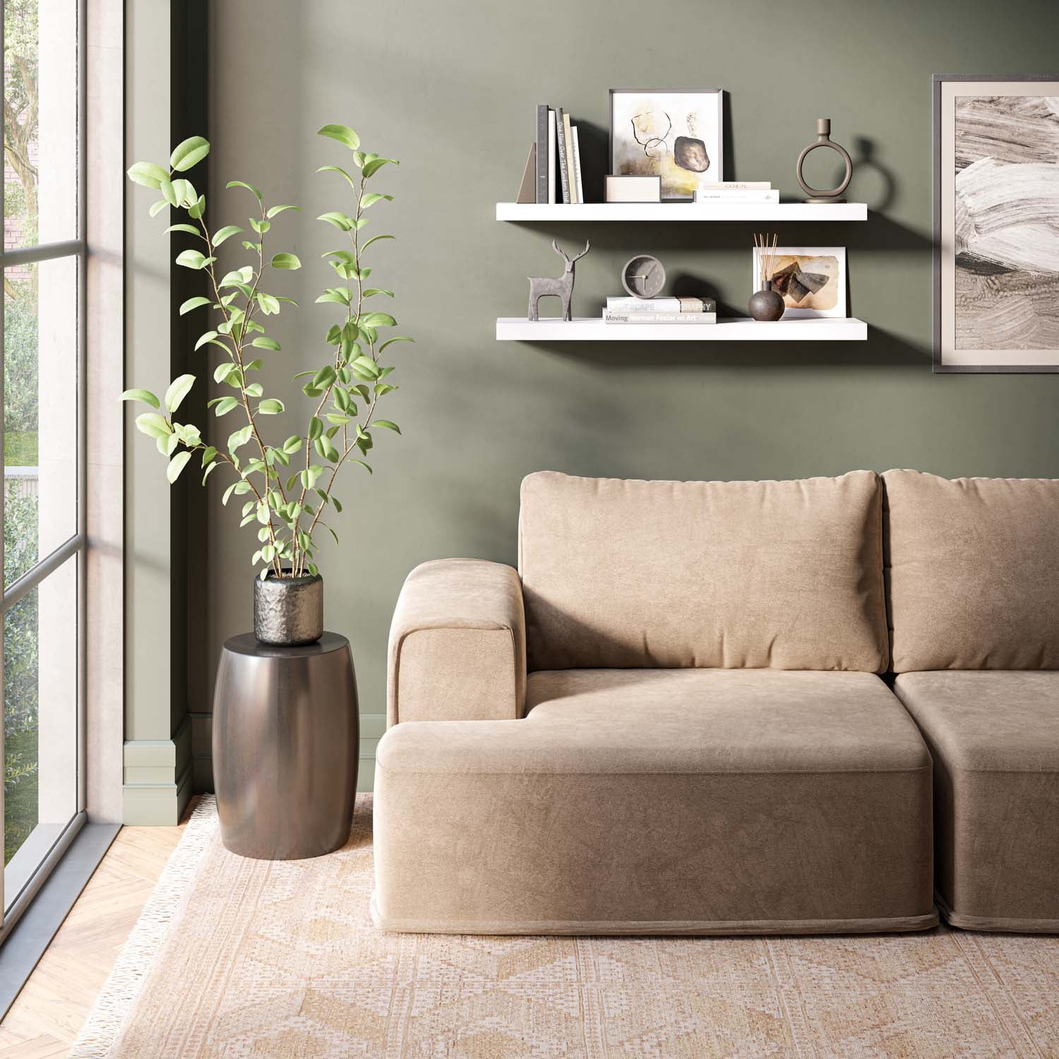 Ballucci 36" Floating Shelves, 2-Pack Wood Wall Shelf Set with Invisible Brackets, 6" Deep, White - Image 5