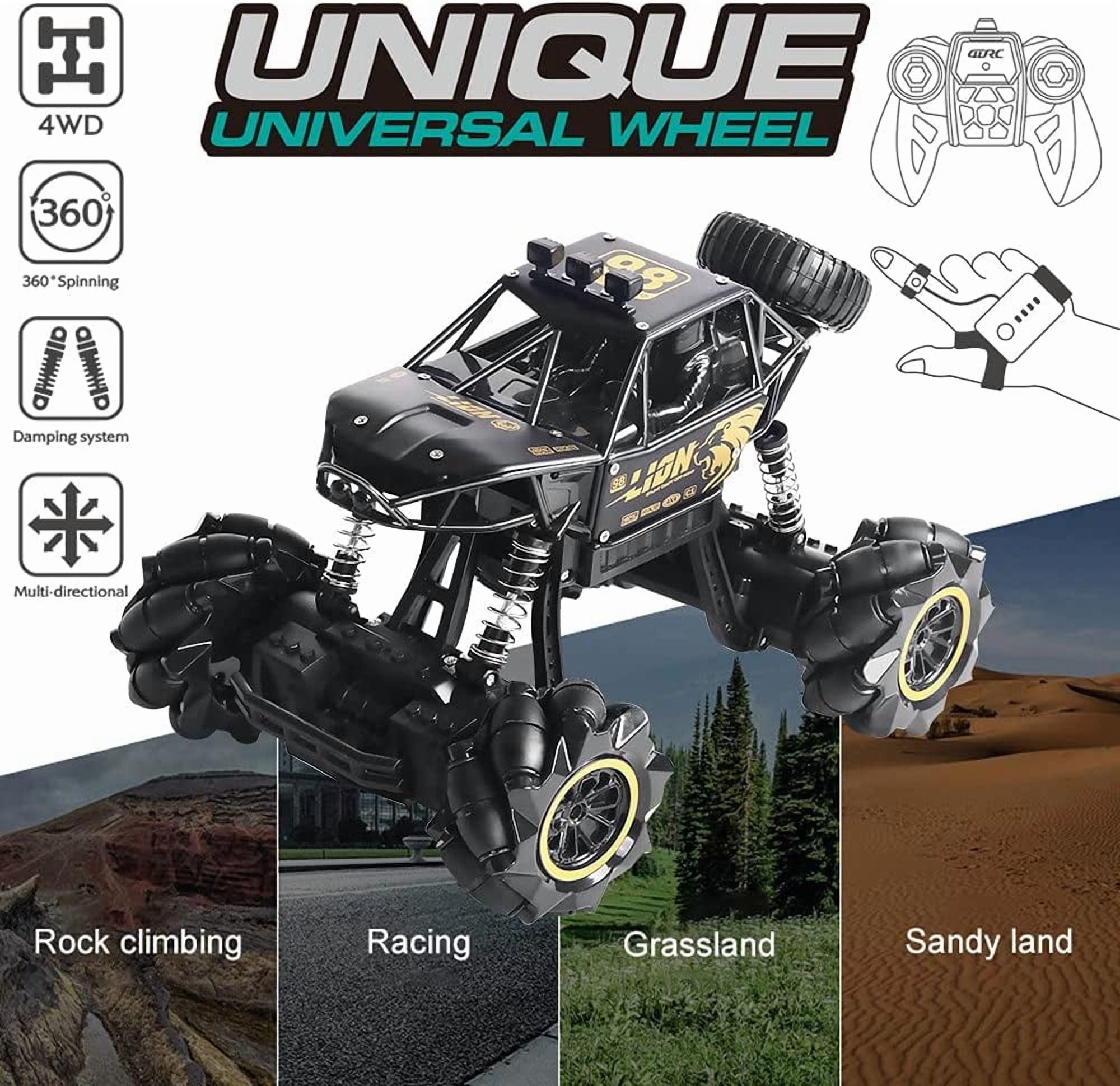 4DRC C3 RC Cars off Road Truck Remote Control Car 1:16 Metal Shell 2.4G 4WD Dual Motors,All Terrain Hobby Truck with 3 Batteries Black - Image 5