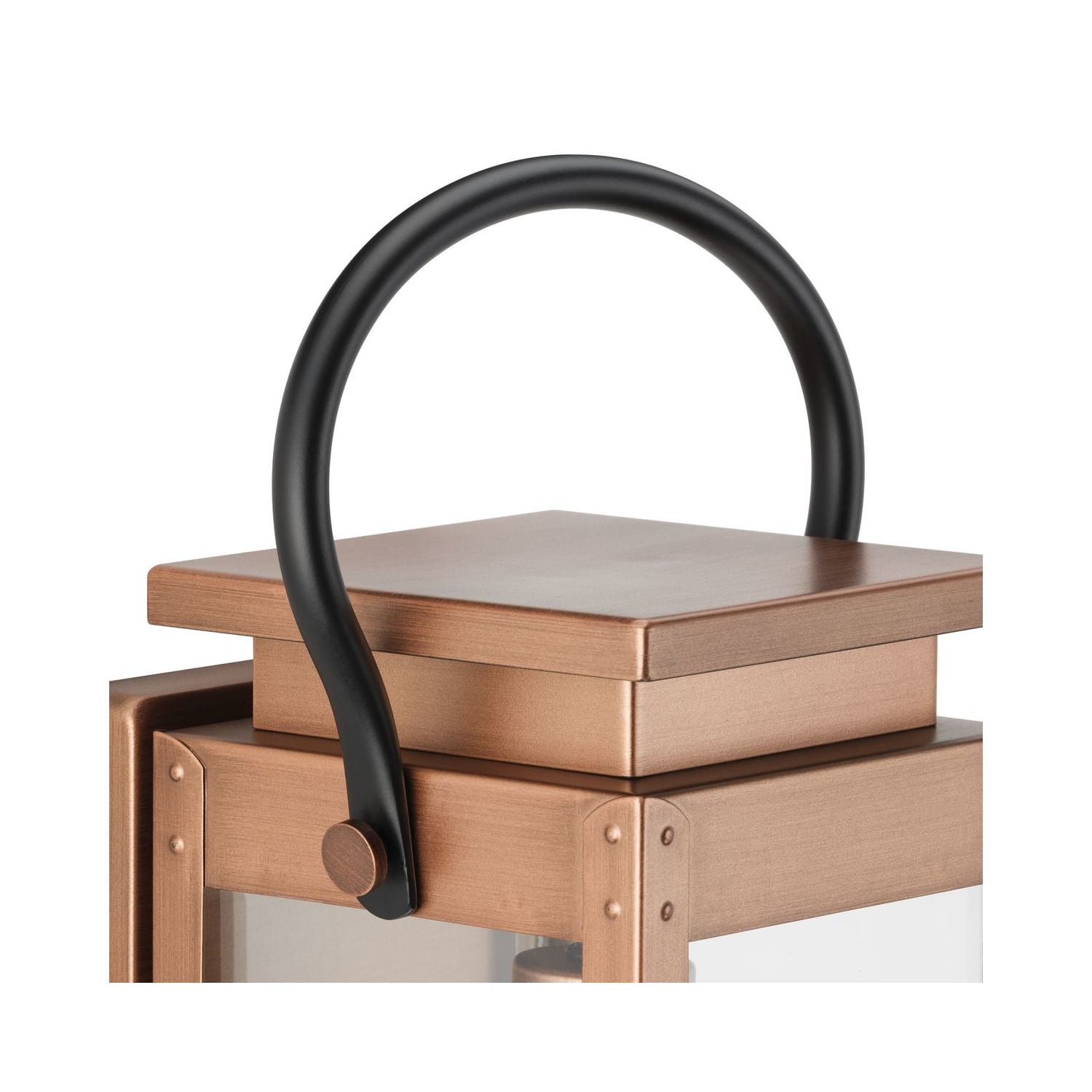 Union Square One-Light Medium Antique Copper Urban Industrial Outdoor Wall Lantern - Image 4