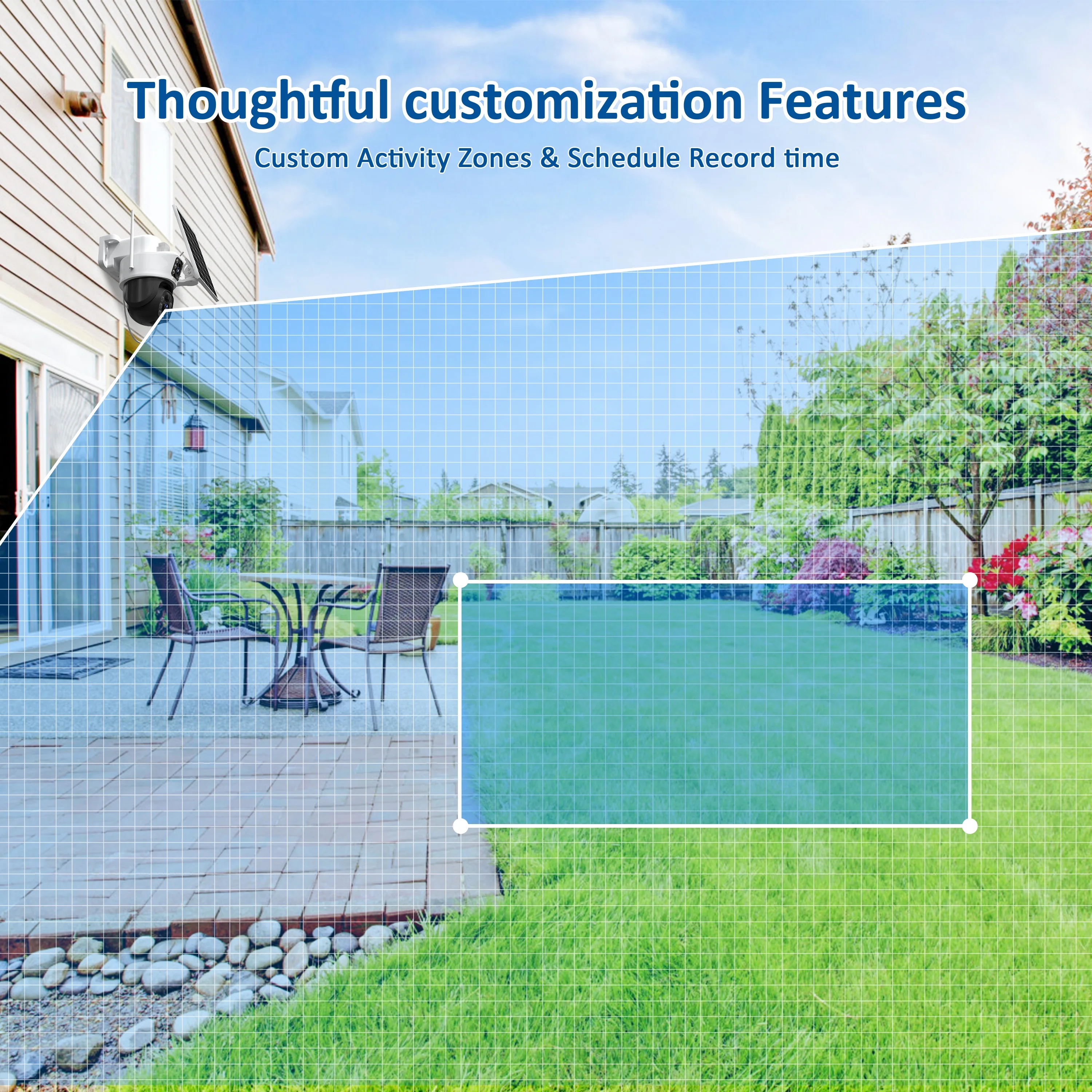 Xorlink 4K/8MP Solar Security Camera, 360° View Wireless Outdoor Camera, Waterproof PIR Detection, Rechargeable Battery Powered Home Dual Lens Surveillance Camera with Color Night Vision 2-Way Audio - Image 4