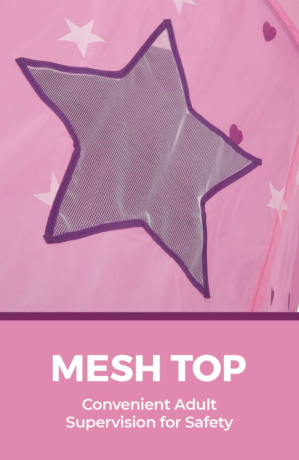 Bed Tent Canopy Kids Play Playhouse Privacy Twin Starlight Pink Pop Up by Alvantor - Image 8