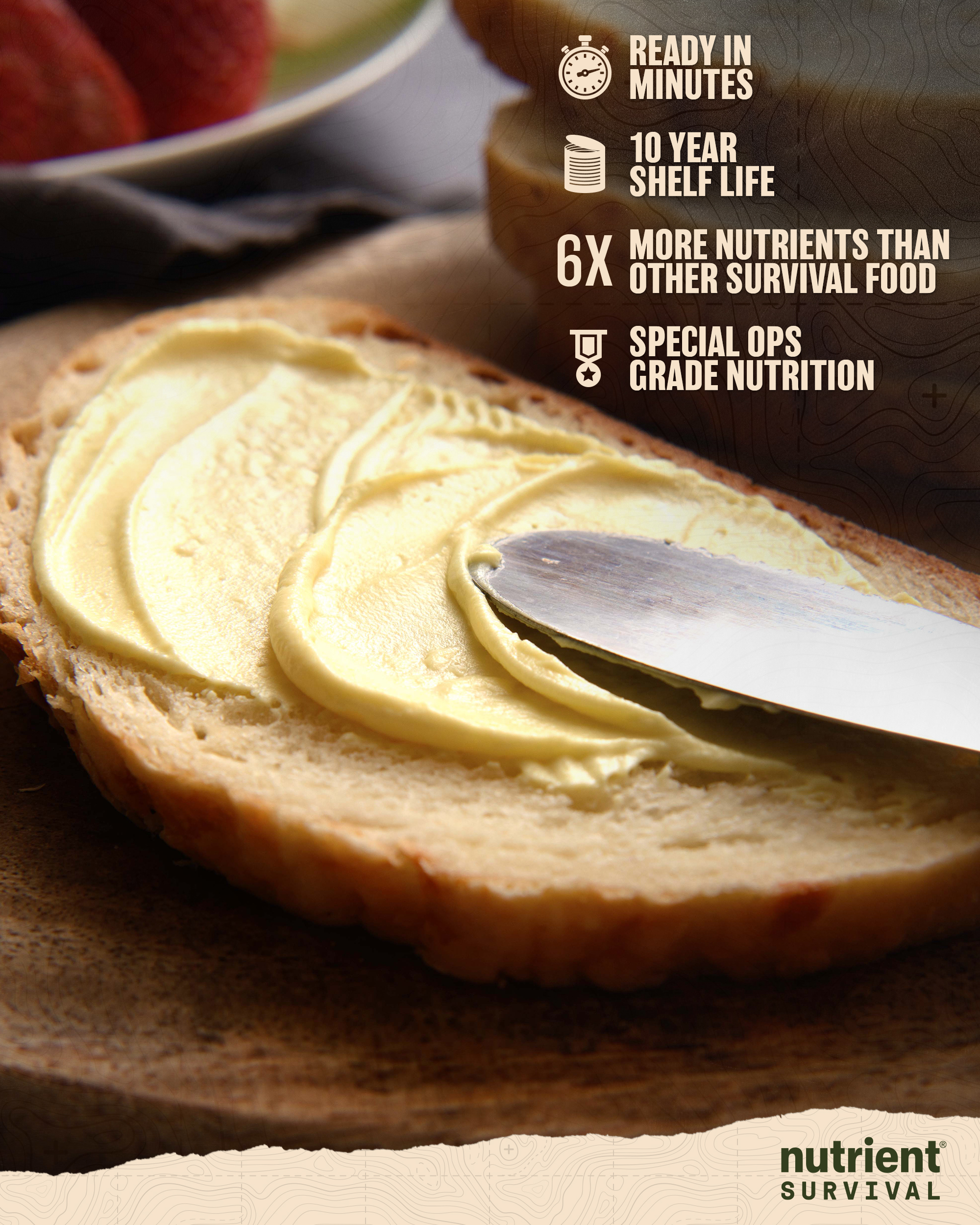 Nutrient Survival Vitamin Butter Powder, Freeze Dried Prepper Supplies & Emergency Food Supply, 16 Essential Nutrients, Soy & Gluten Free, Shelf Stable Up to 10 Years, One Can, 204 Servings - Image 7