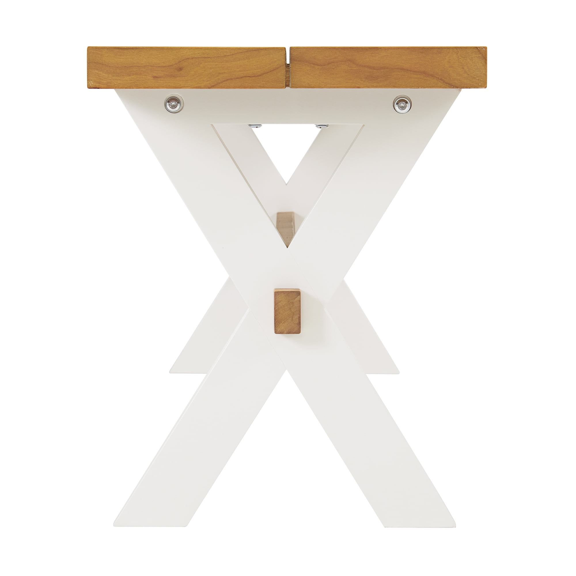 Alaterre Furniture Chelsea 48" Dining Bench, Two-Tone White Base, Versatile Seating for Kitchen, Dining Room, Entryway - Image 6