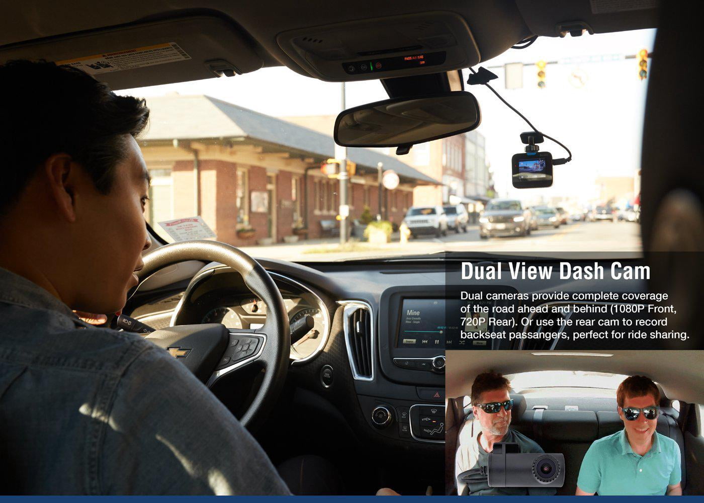 Cobra DASH 2216D Dual-View Dash Camera | 1296P Resolution | Front and Rear Cameras - Image 4